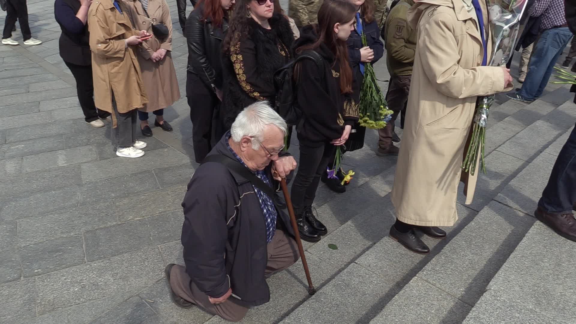 Farewell ceremony for Ukrainian serviceman Yurii Moroz in Kyiv, amid Russia's invasion of Ukraine