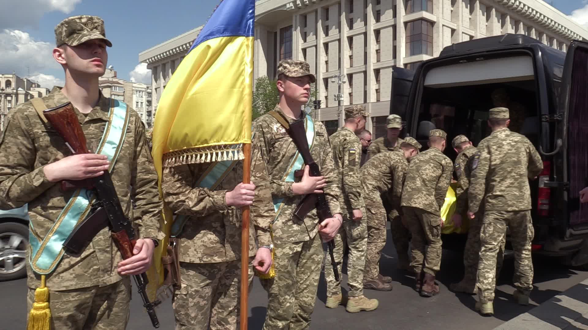 Farewell ceremony for Ukrainian serviceman Yurii Moroz in Kyiv, amid Russia's invasion of Ukraine