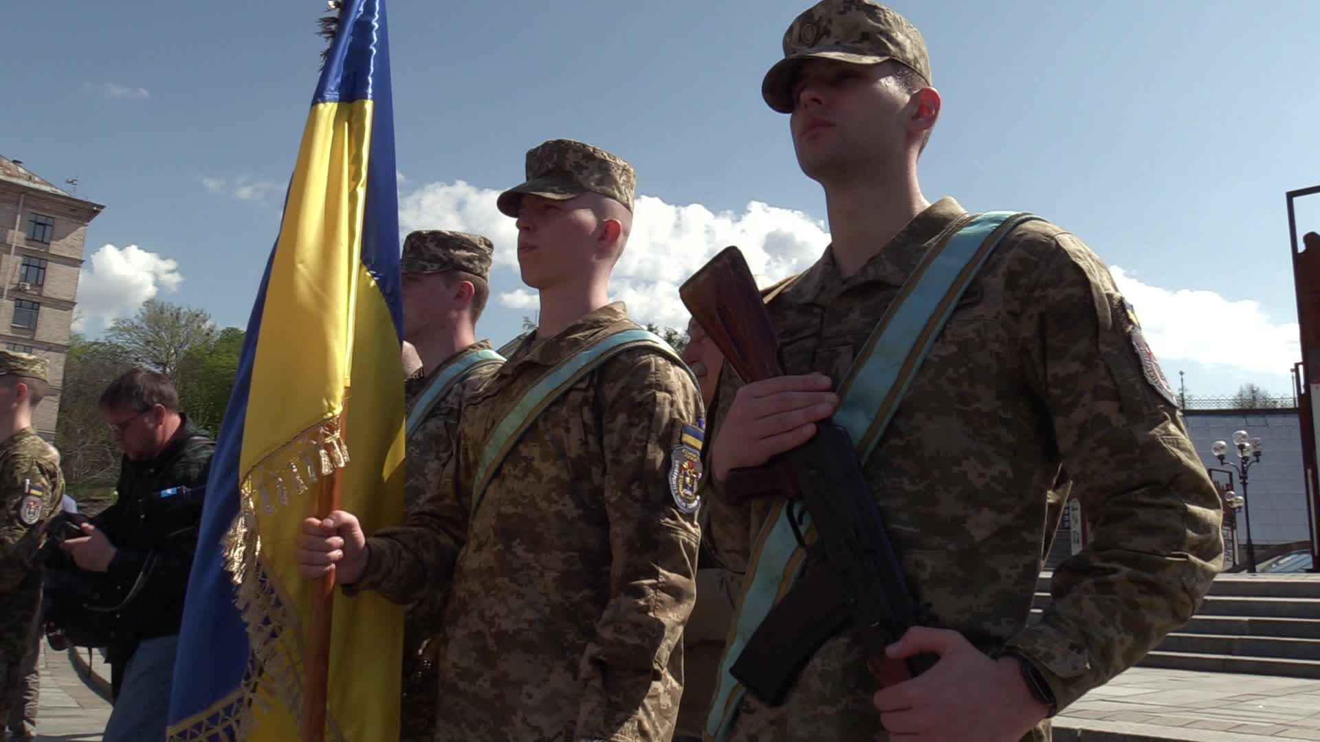 Farewell ceremony for Ukrainian serviceman Yurii Moroz in Kyiv, amid Russia's invasion of Ukraine