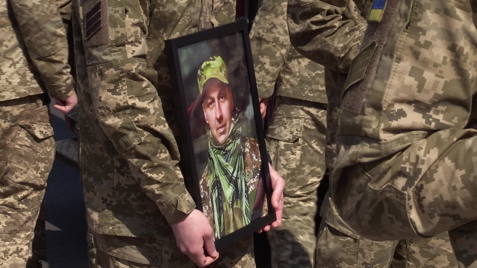 Farewell ceremony for Ukrainian serviceman Yurii Moroz in Kyiv, amid Russia's invasion of Ukraine