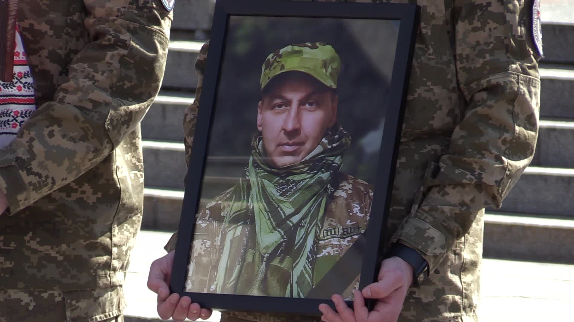 Farewell ceremony for Ukrainian serviceman Yurii Moroz in Kyiv, amid Russia's invasion of Ukraine