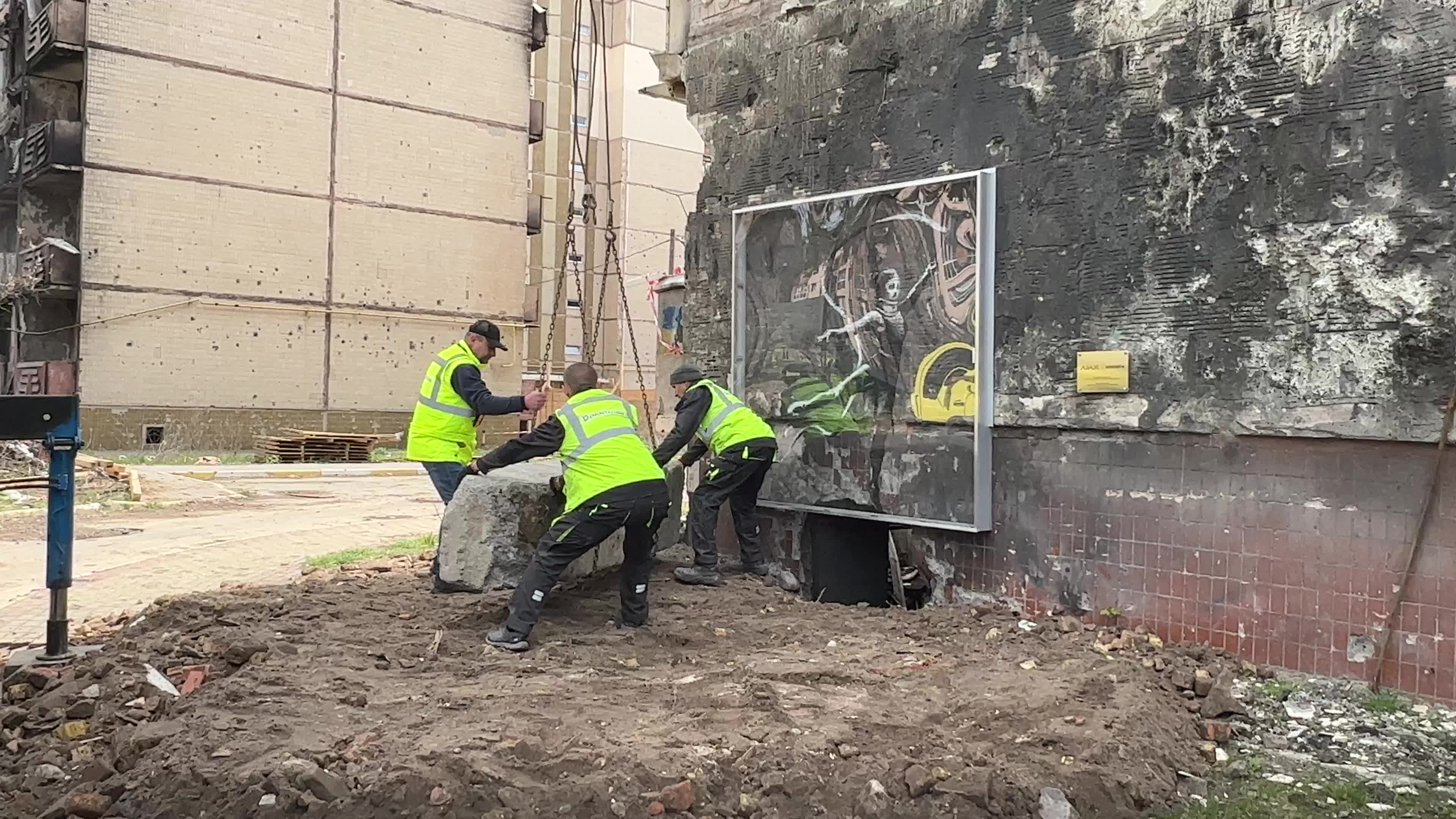 Safeguarding Banksy's Art in War-Damaged Irpin