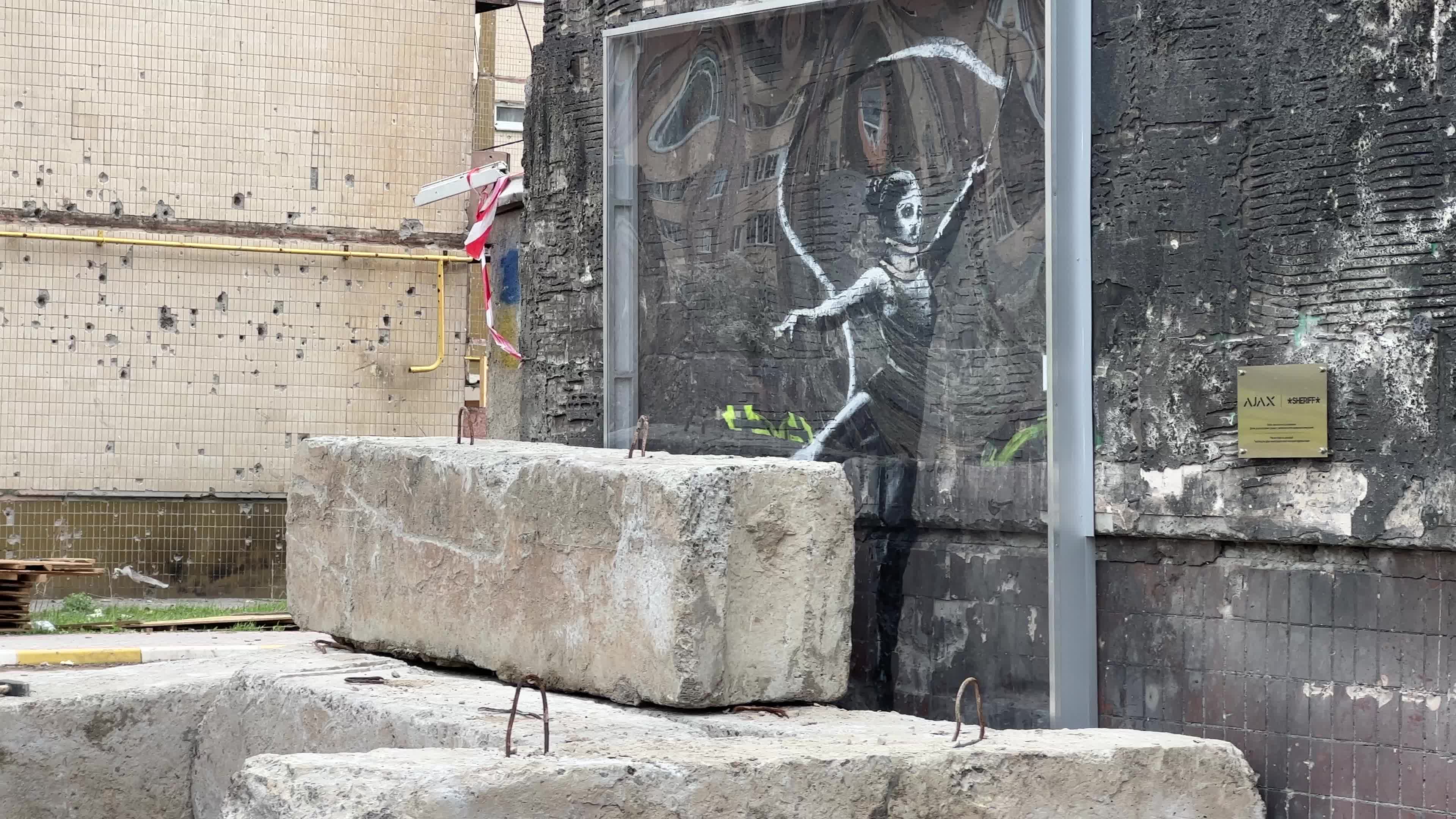 Safeguarding Banksy's Art in War-Damaged Irpin
