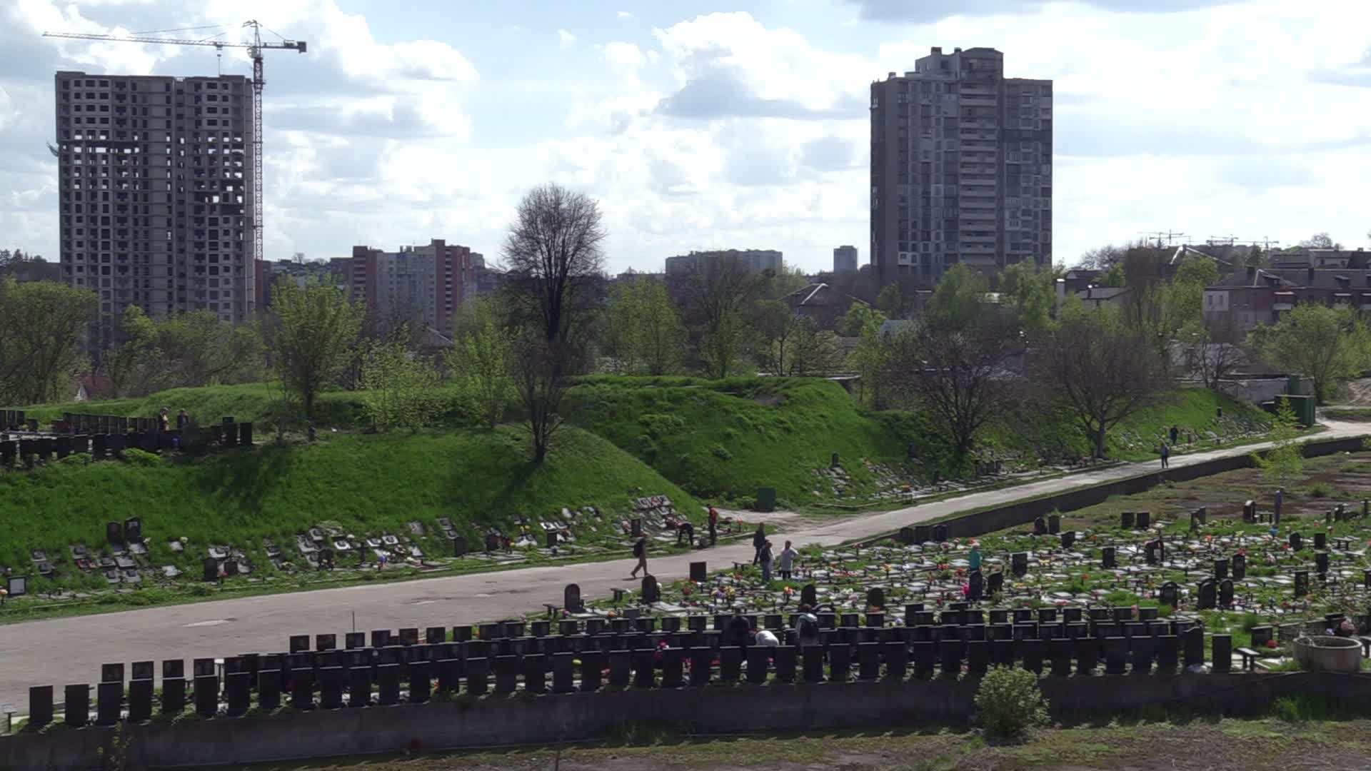 Ukrainians visit to graves of their deceased relatives during the memorial days in Kyiv, amid Russian invasion of Ukraine.