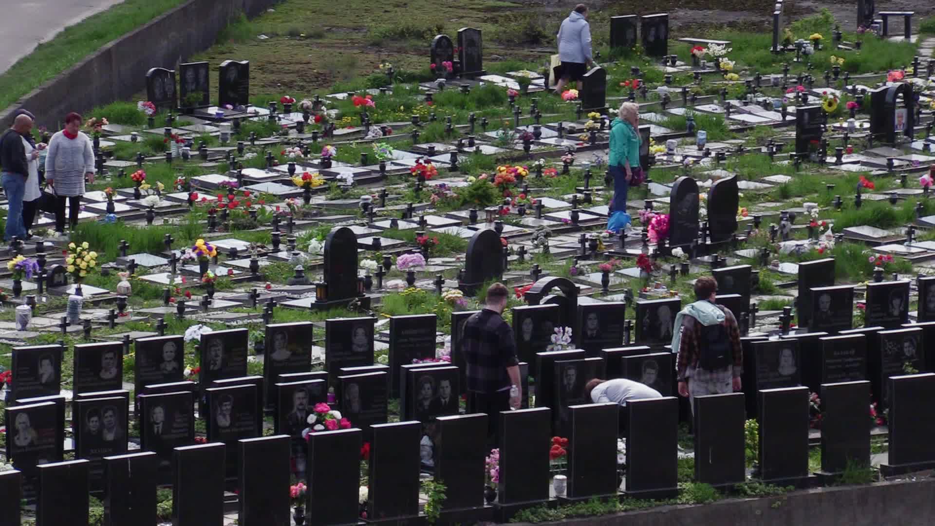 Ukrainians visit to graves of their deceased relatives during the memorial days in Kyiv, amid Russian invasion of Ukraine.
