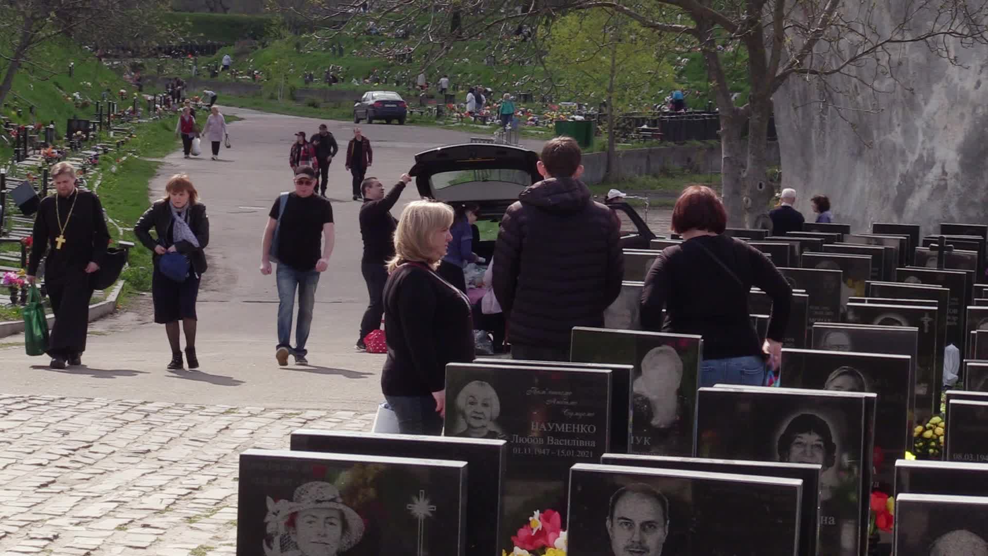 Ukrainians visit to graves of their deceased relatives during the memorial days in Kyiv, amid Russian invasion of Ukraine.
