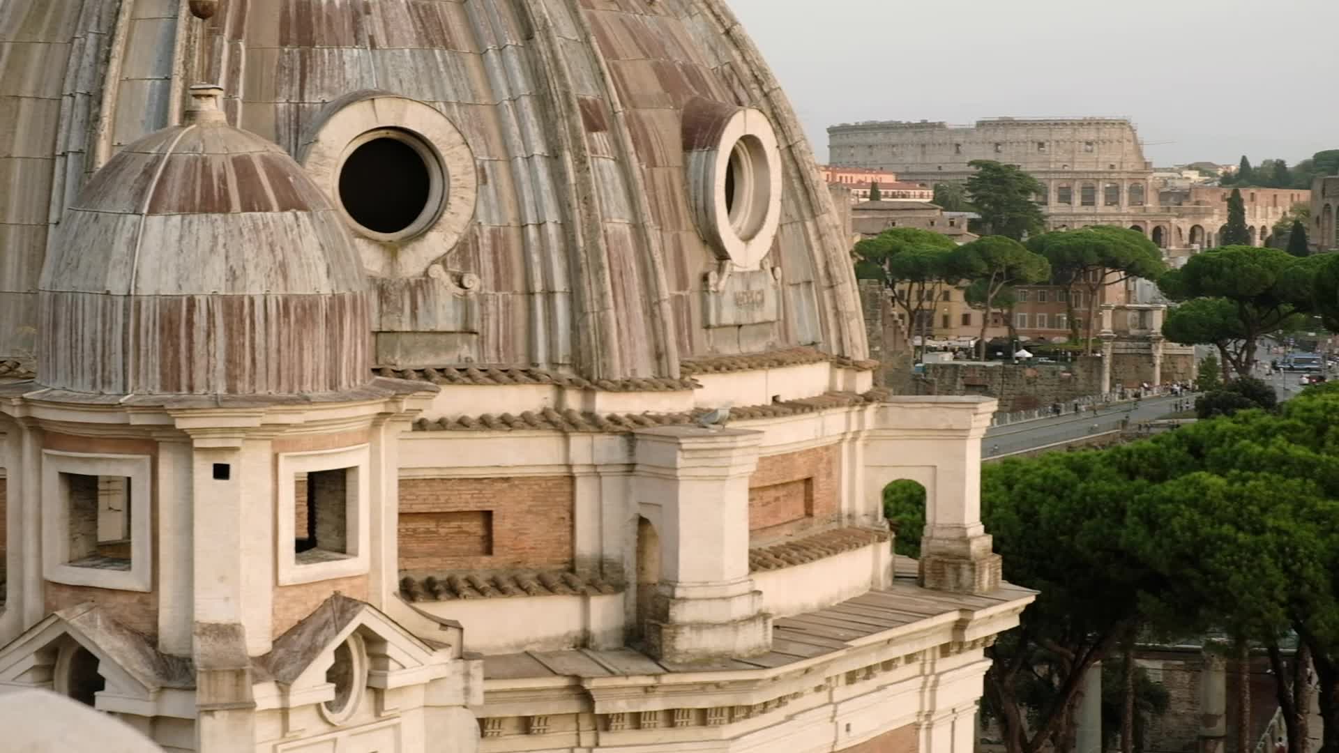 Terrace view of Piazza Venezia, Rome, Italy