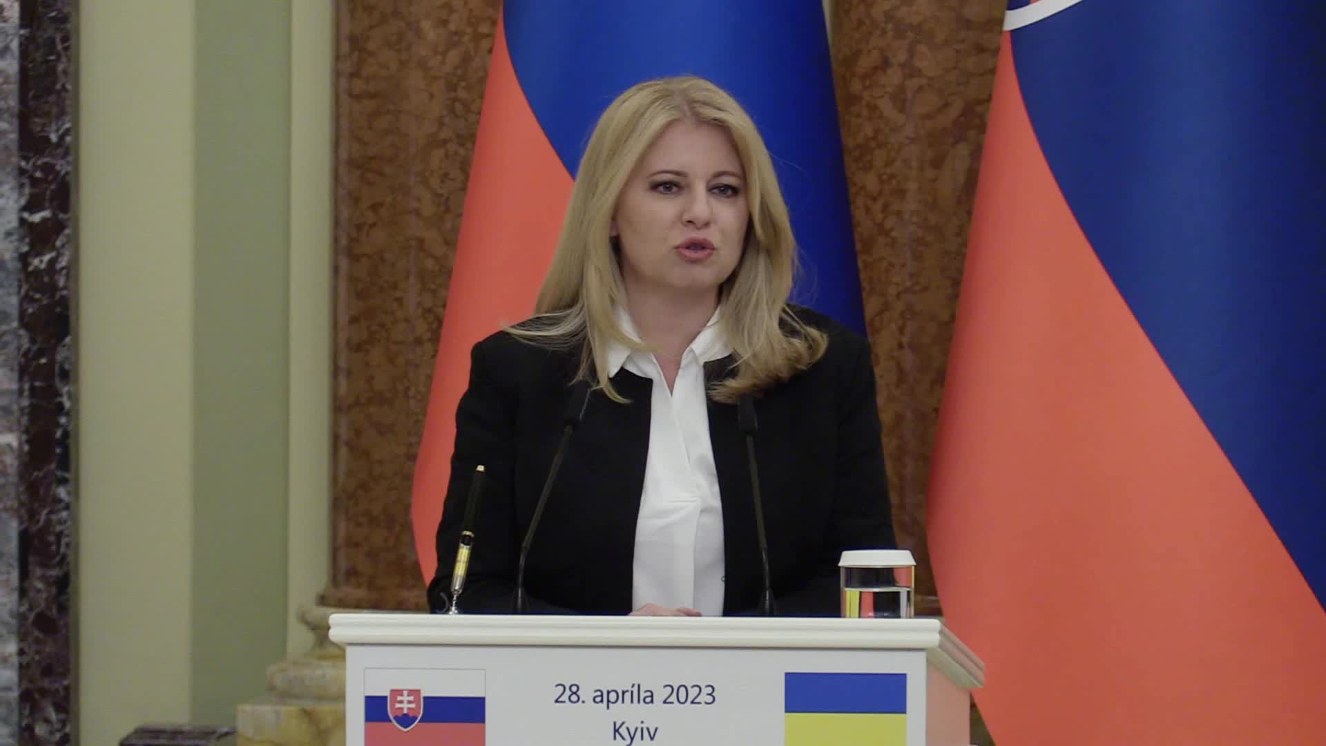 Press-conference of Presidents of Czech Republic, Slovakia and Ukraine in Kyiv, amid Russian invasion of Ukraine