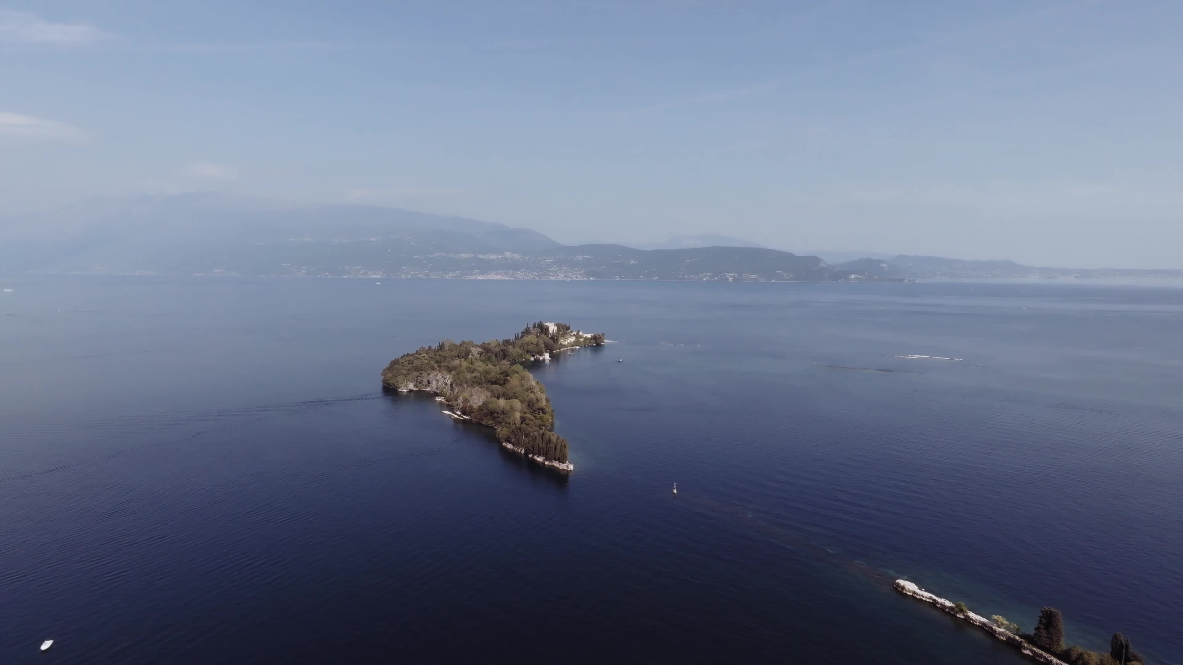 Drone View of Isola del Garda, Lake Garda