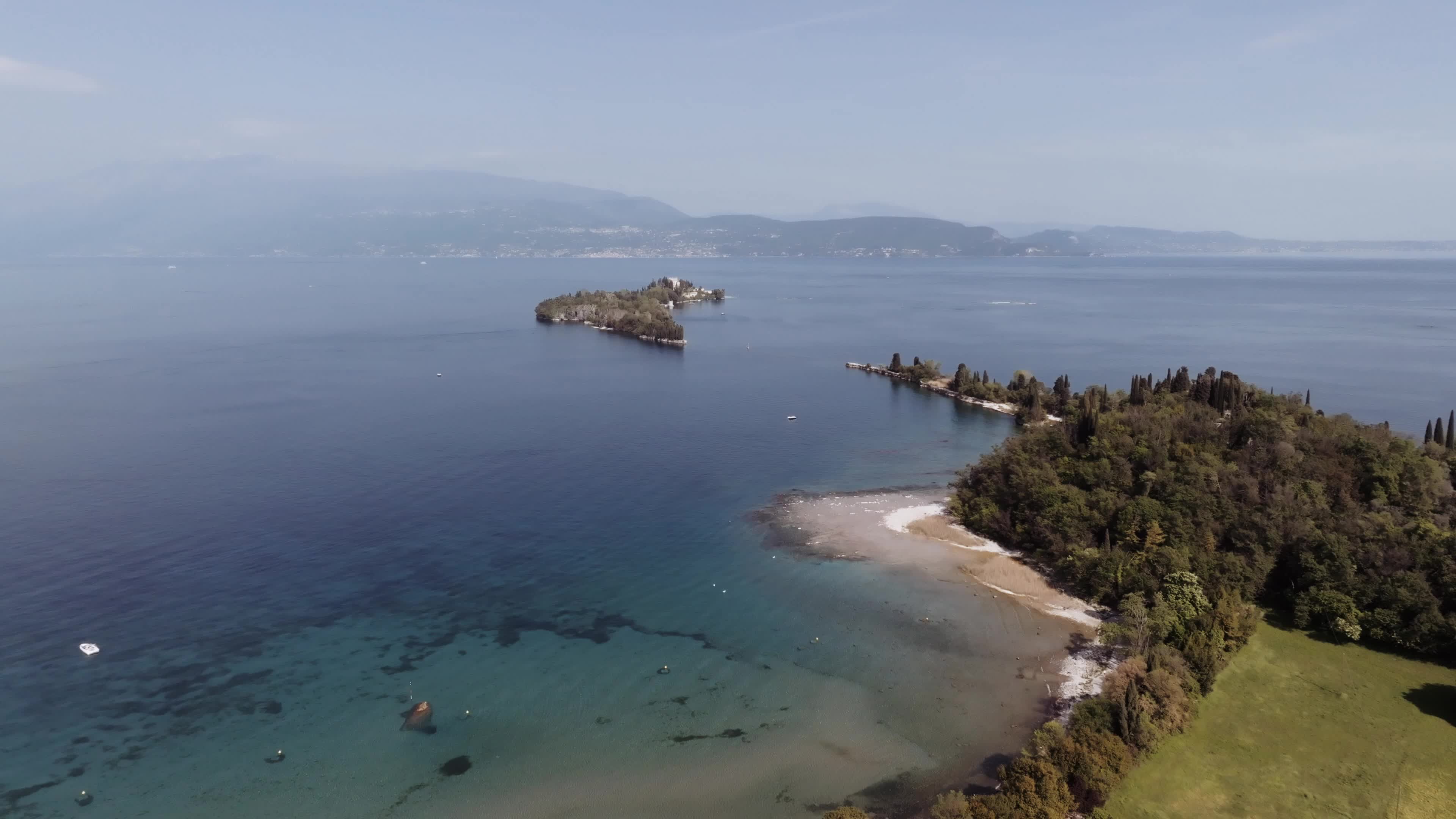 Drone View of Isola del Garda, Lake Garda