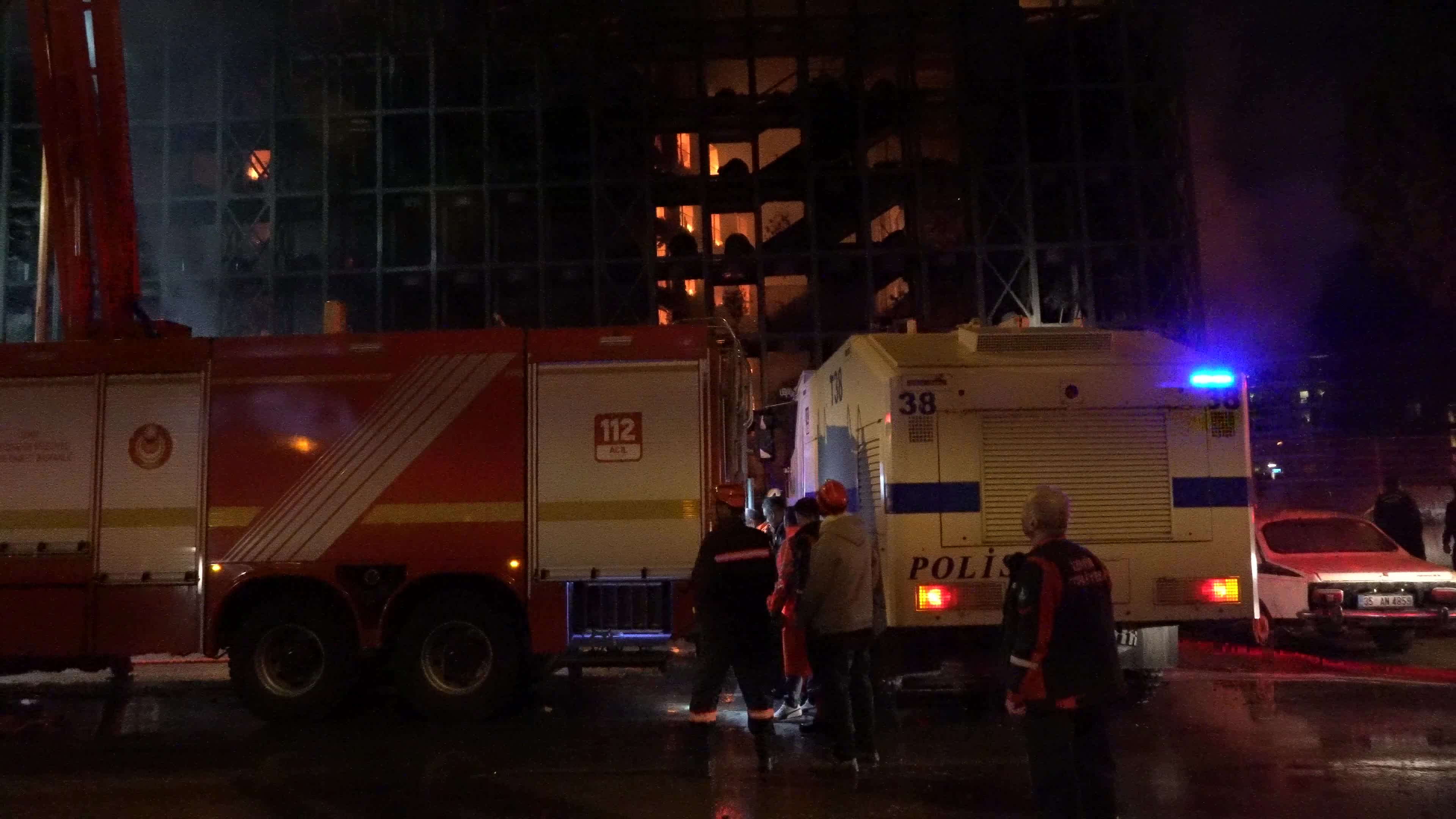 Big fire on a luxury site, Izmir, Turkey - 27 Apr 2023