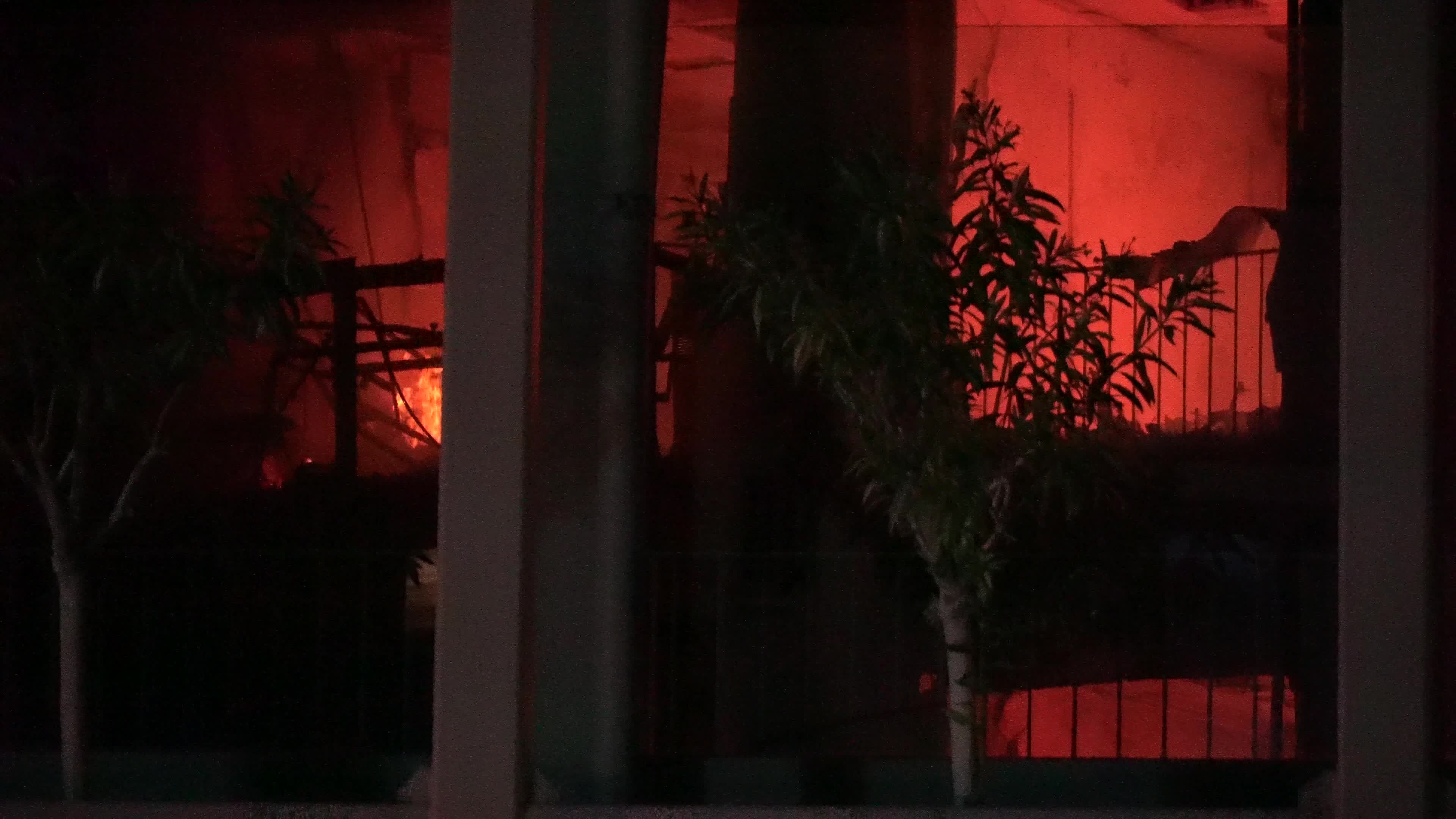 Big fire on a luxury site, Izmir, Turkey - 27 Apr 2023