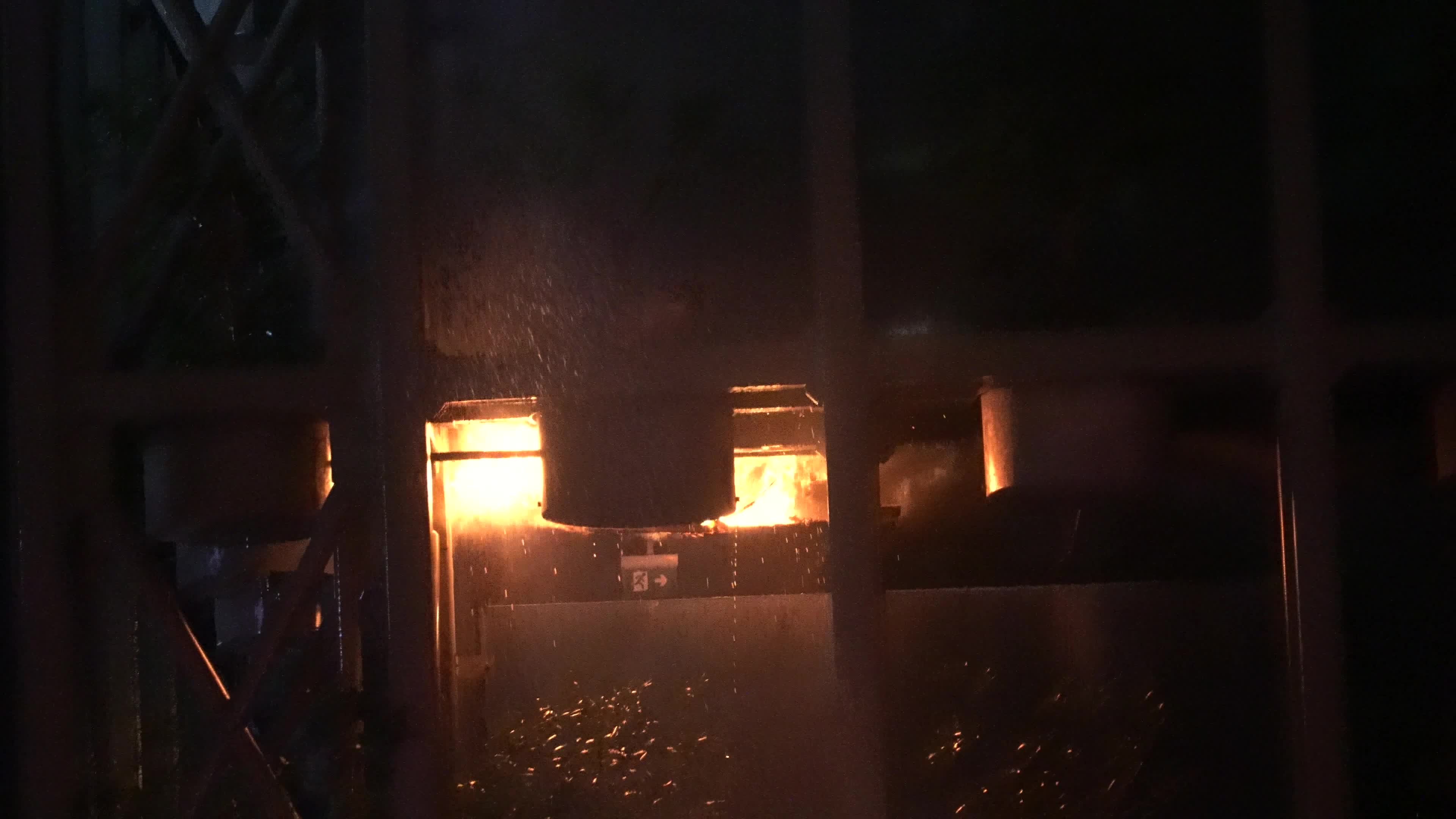 Big fire on a luxury site, Izmir, Turkey - 27 Apr 2023