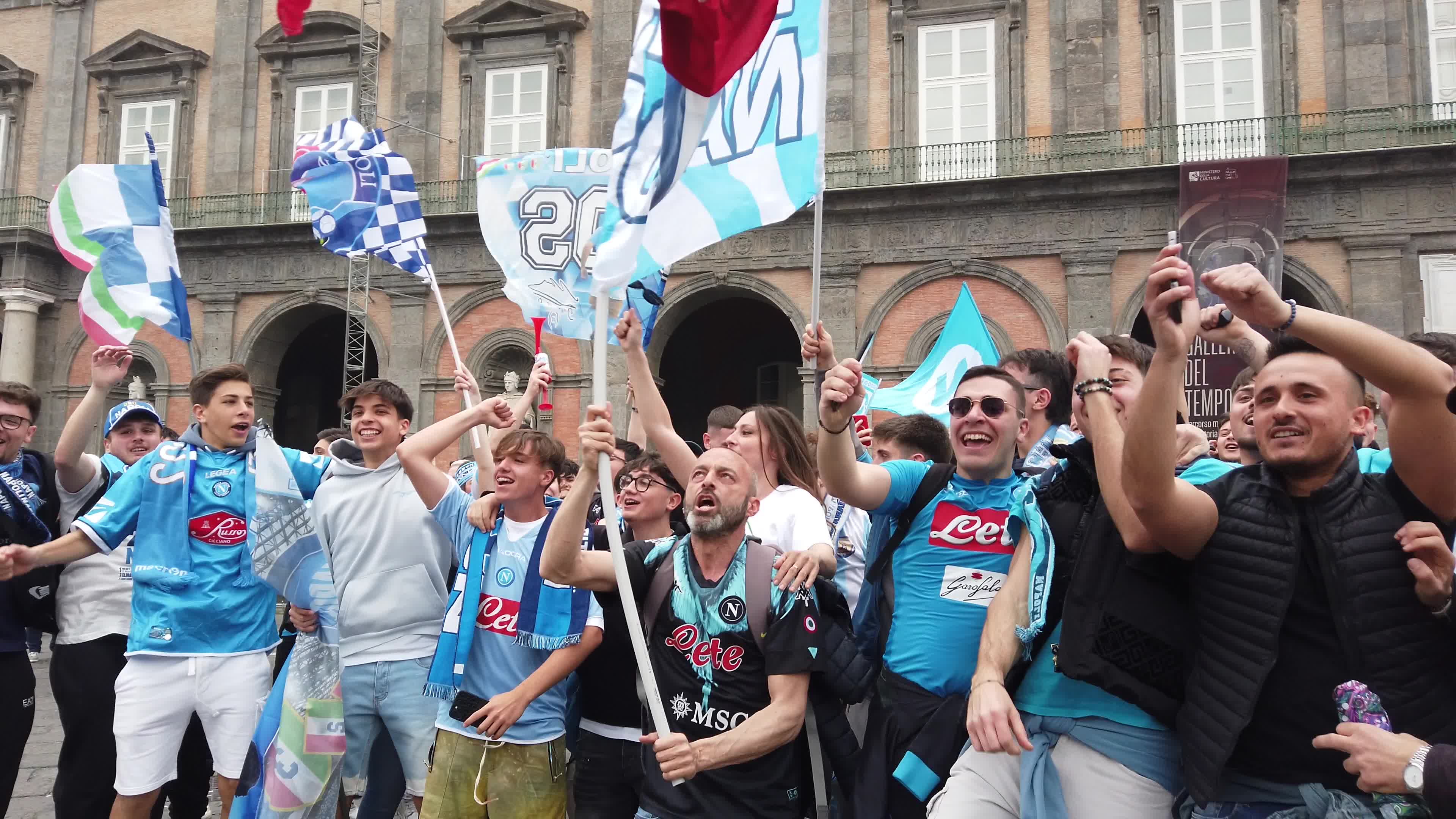 Napoli fans await SSC Napoli-Salernitana - Serie A