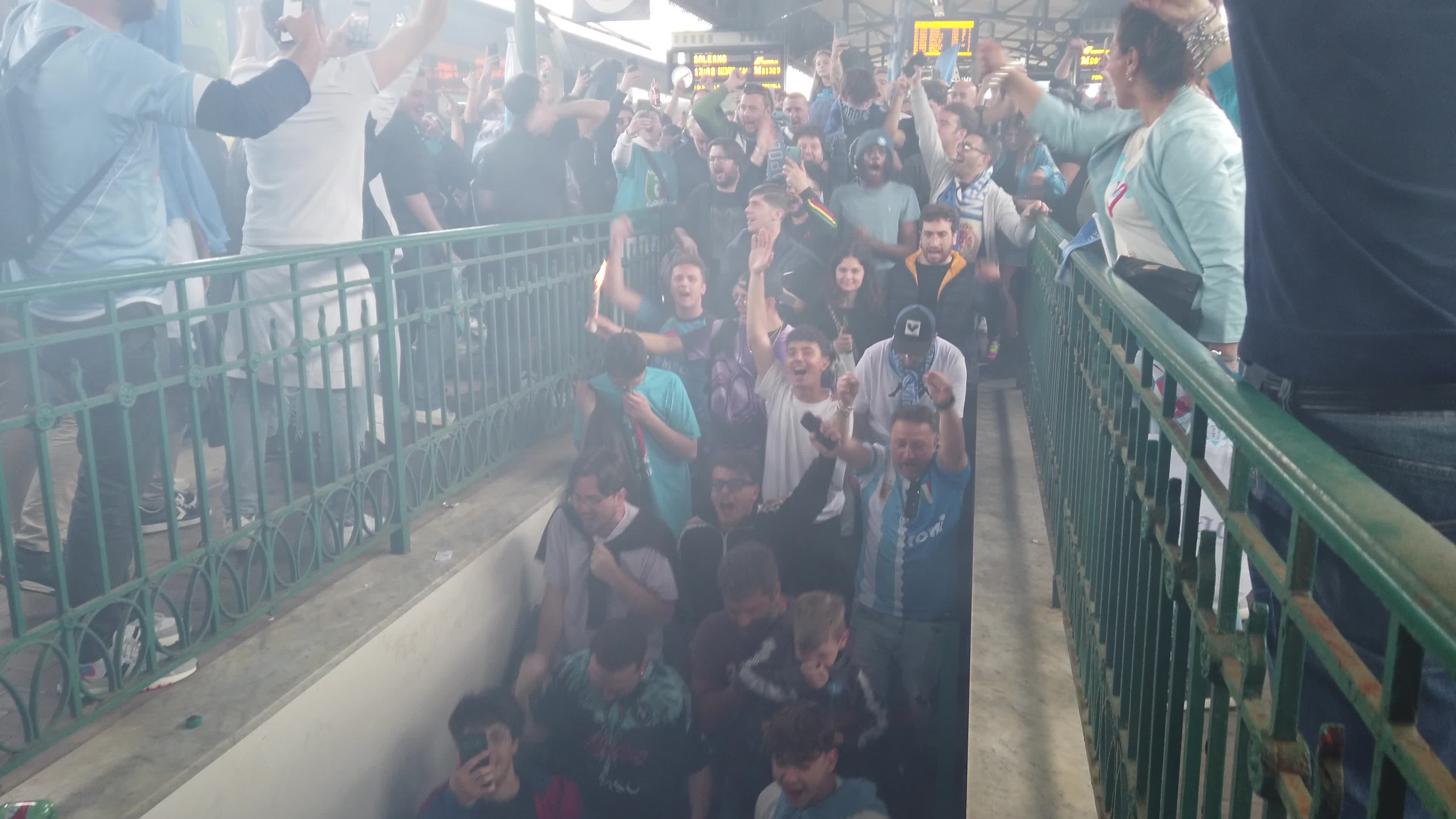 Napoli fans await SSC Napoli-Salernitana - Serie A
