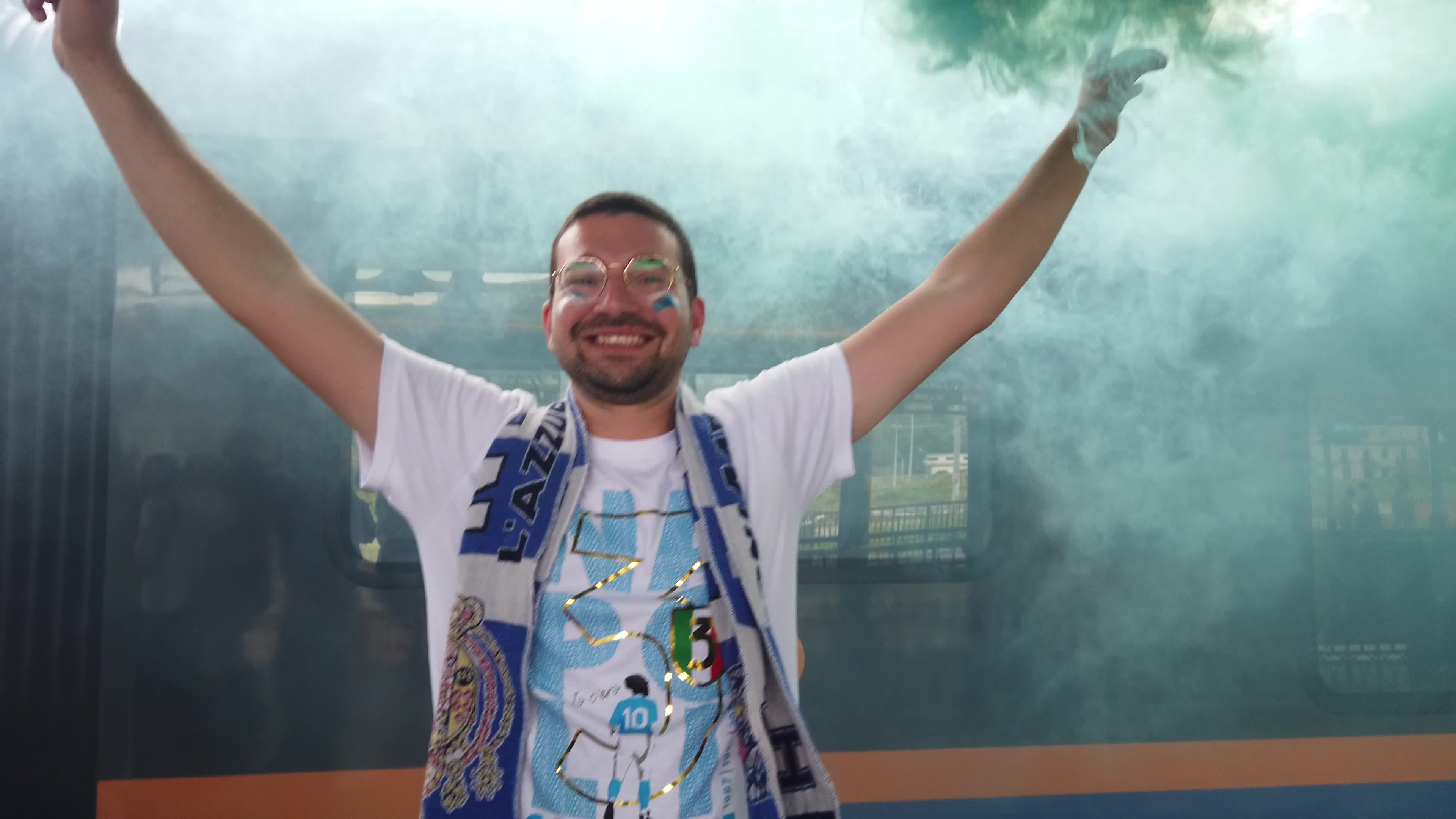 Napoli fans await SSC Napoli-Salernitana - Serie A