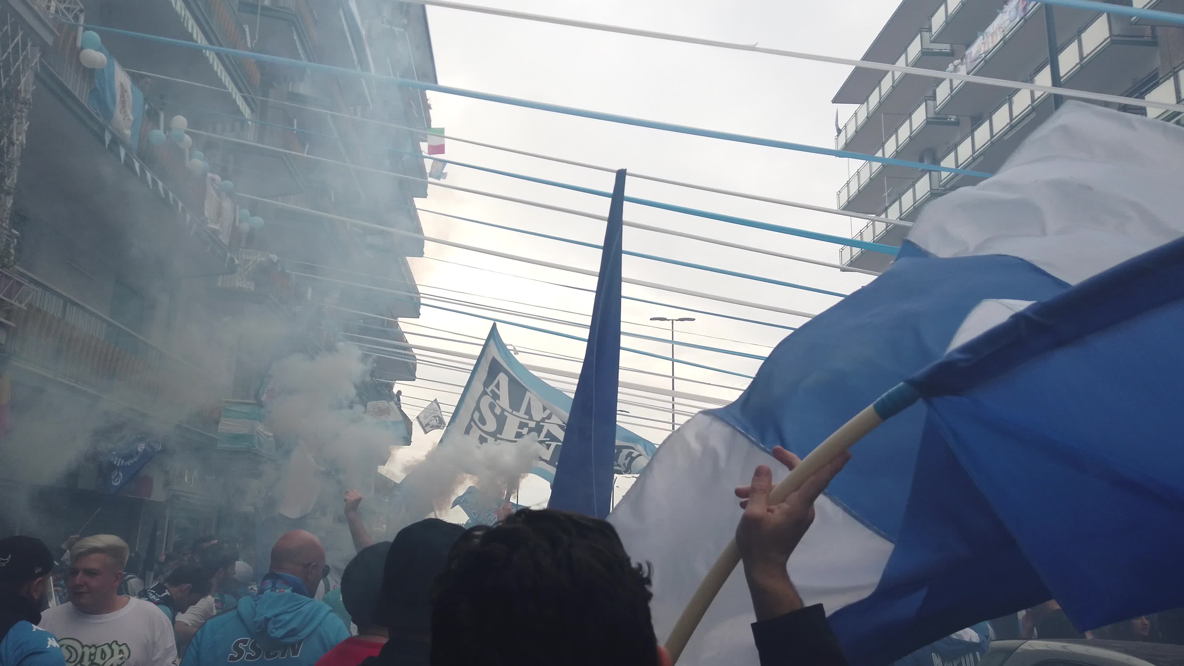Napoli fans await SSC Napoli-Salernitana - Serie A