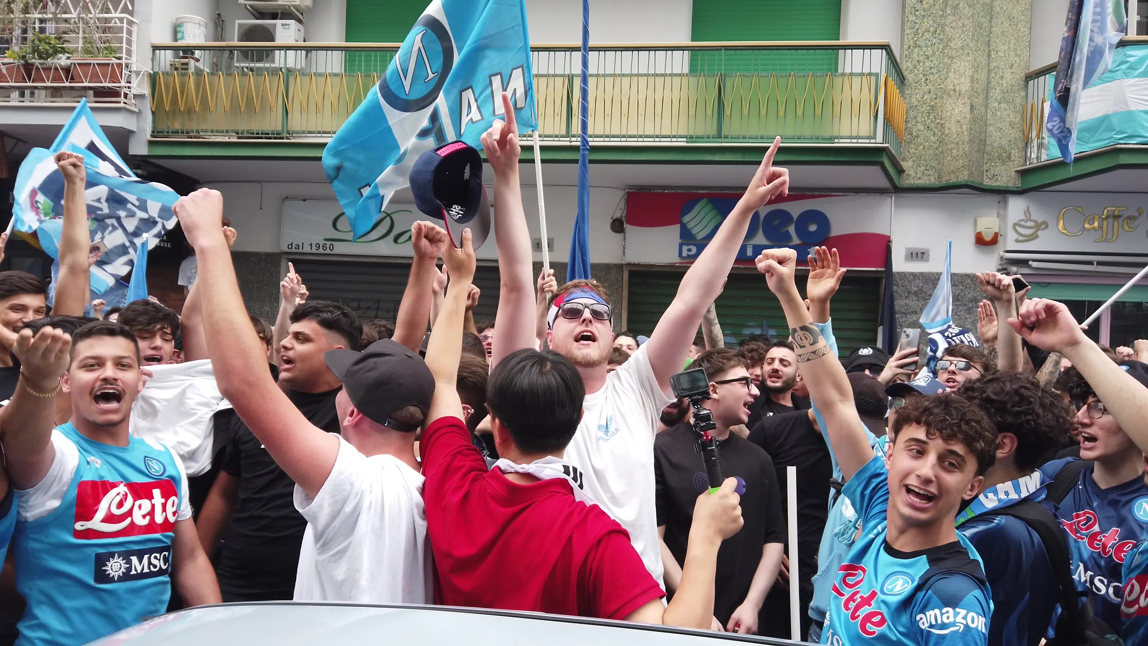 Napoli fans await SSC Napoli-Salernitana - Serie A