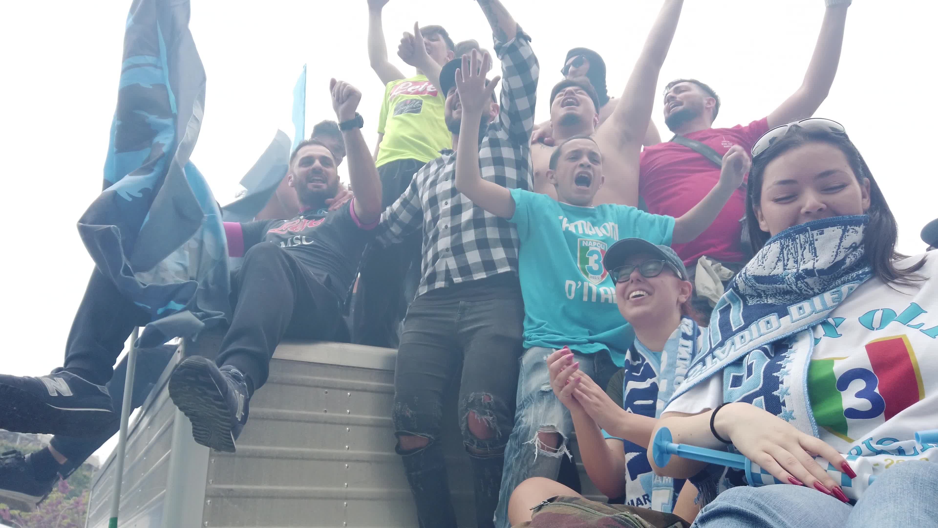 Napoli fans await SSC Napoli-Salernitana - Serie A