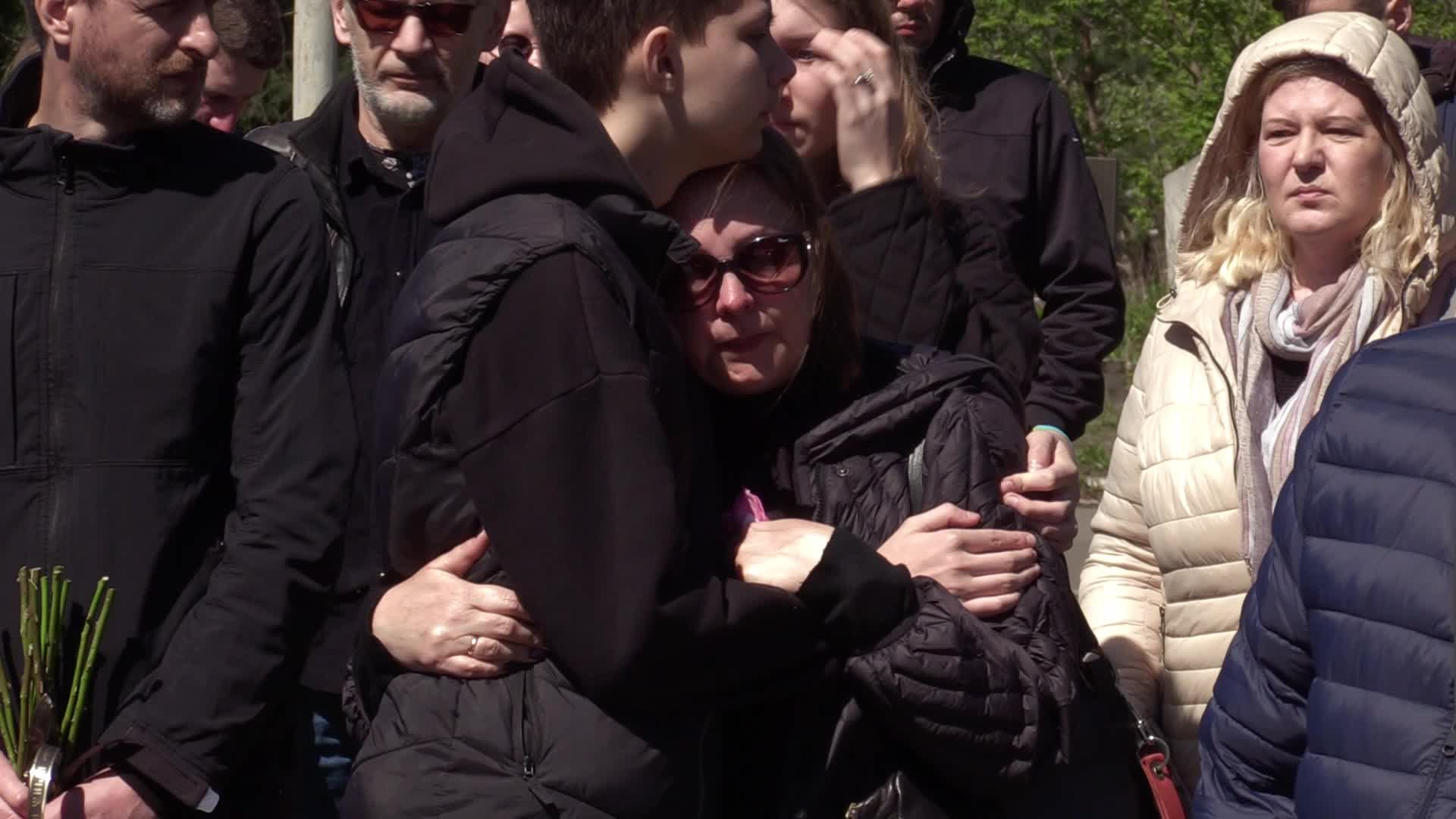 Farewell ceremony for Ukrainian journalist and serviceman Oleksandr Bondarenko in Kyiv, amid Russian invasion of Ukraine