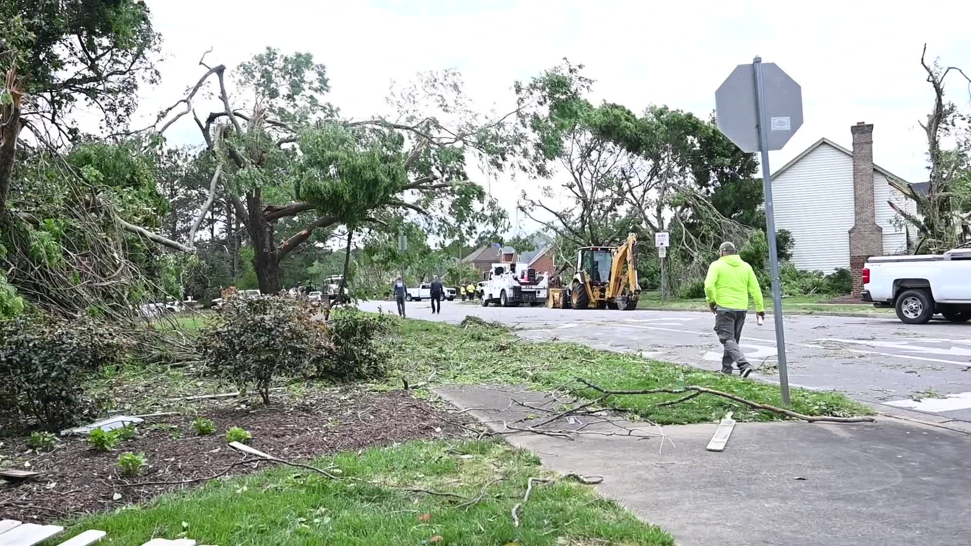 Aftermath of EF3 Tornado in Virginia Beach