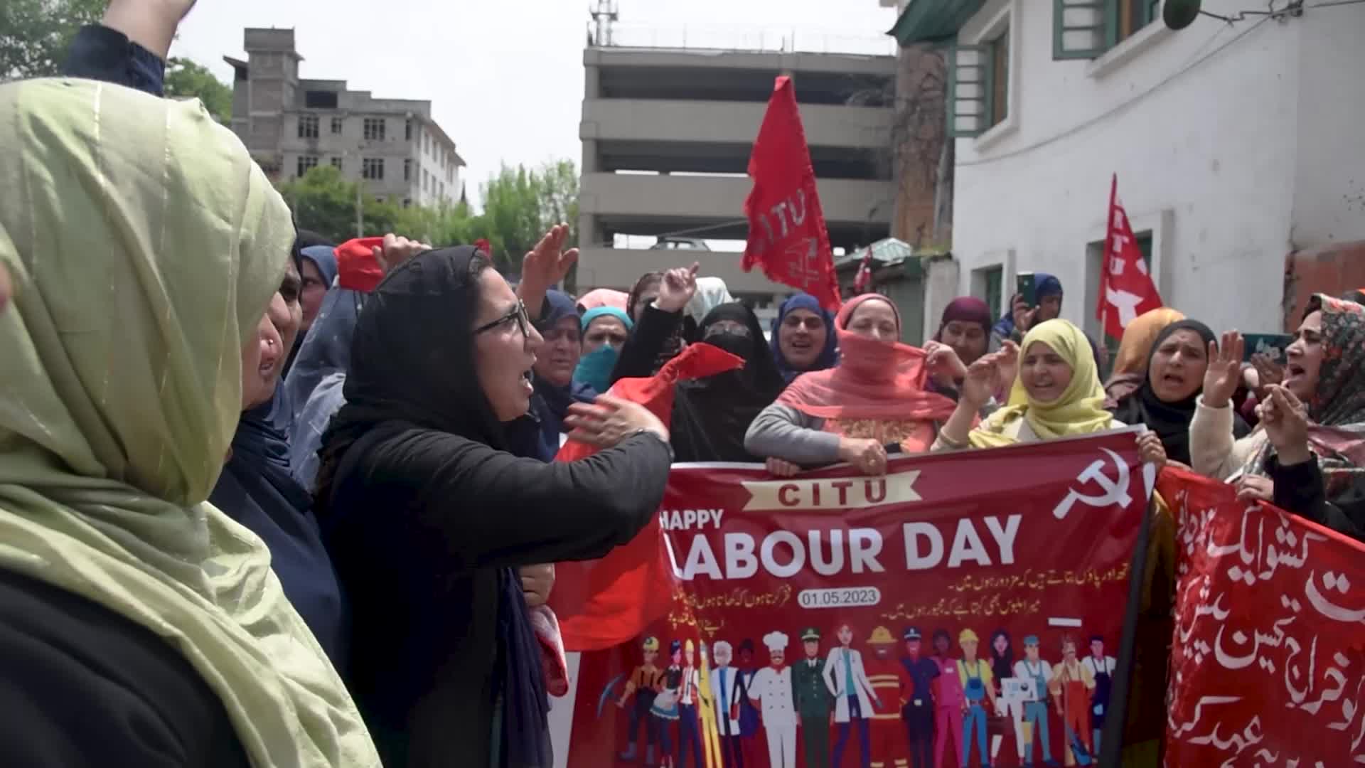 International Labour Day in Srinagar, Jammu and Kashmir, India.