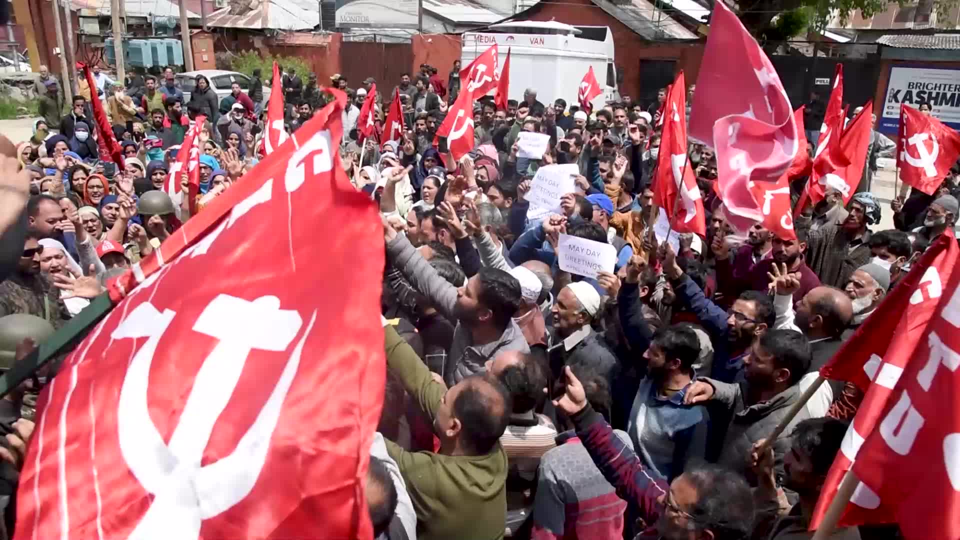 International Labour Day in Srinagar, Jammu and Kashmir, India.
