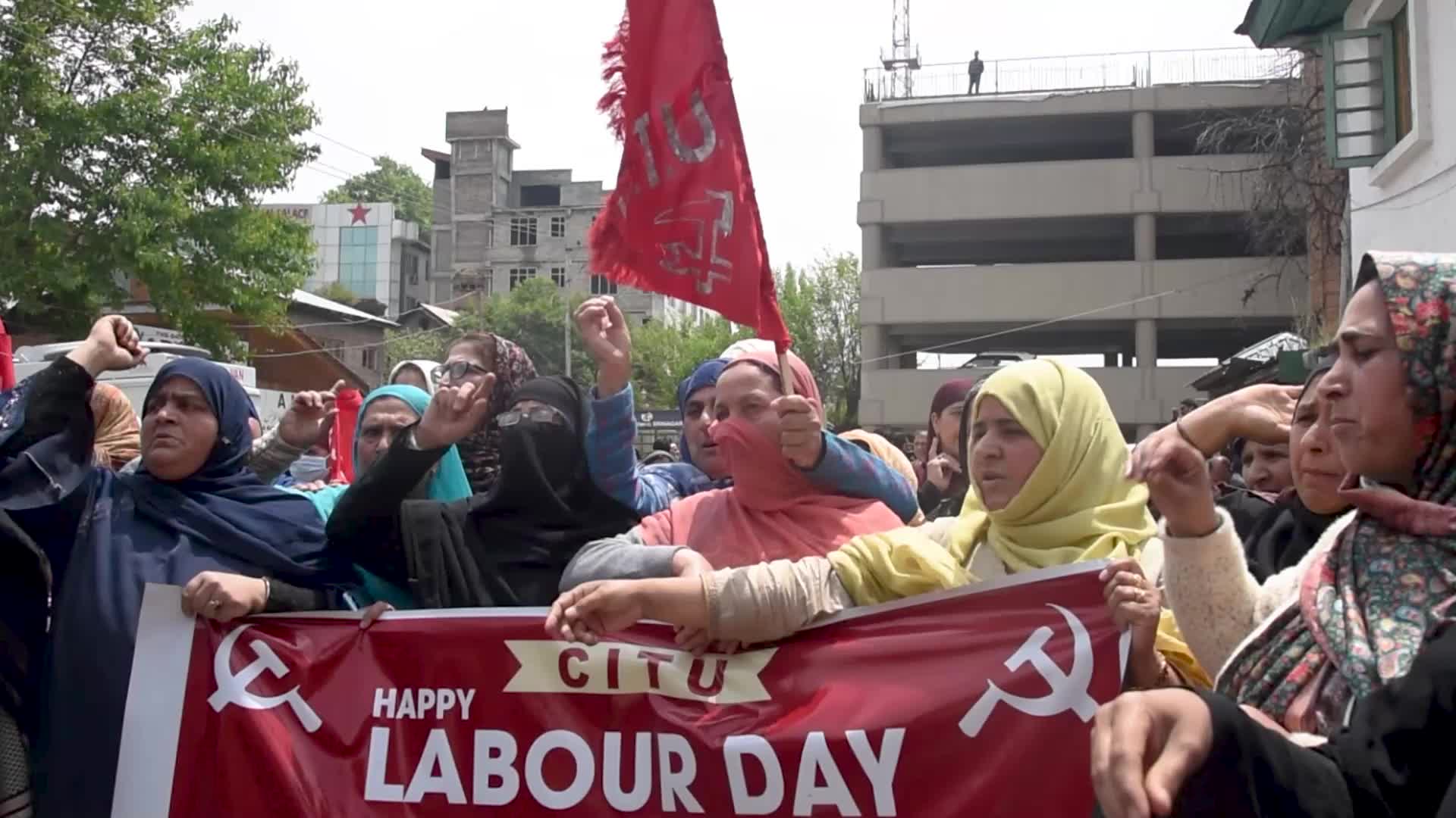 International Labour Day in Srinagar, Jammu and Kashmir, India.