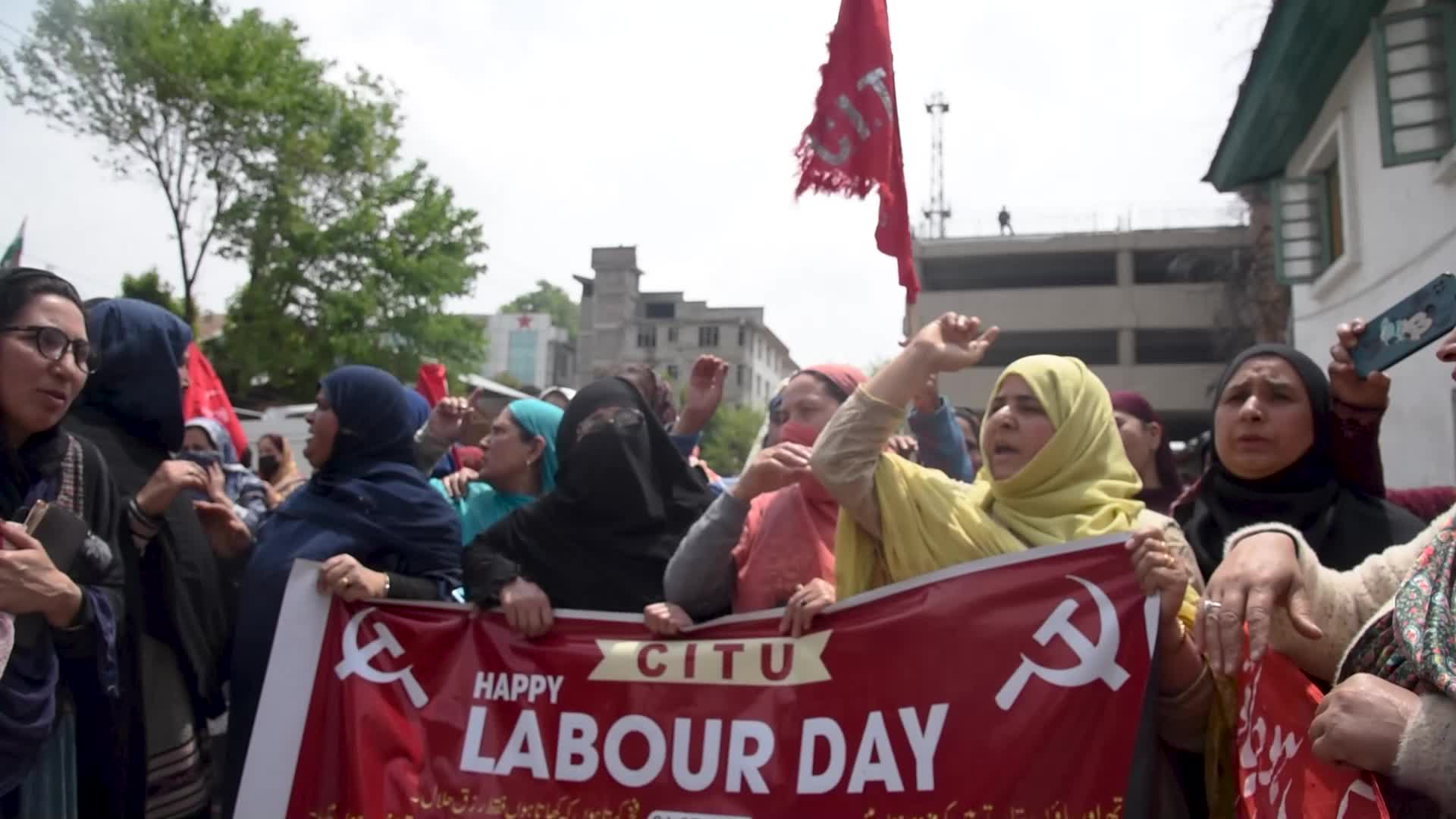 International Labour Day in Srinagar, Jammu and Kashmir, India.