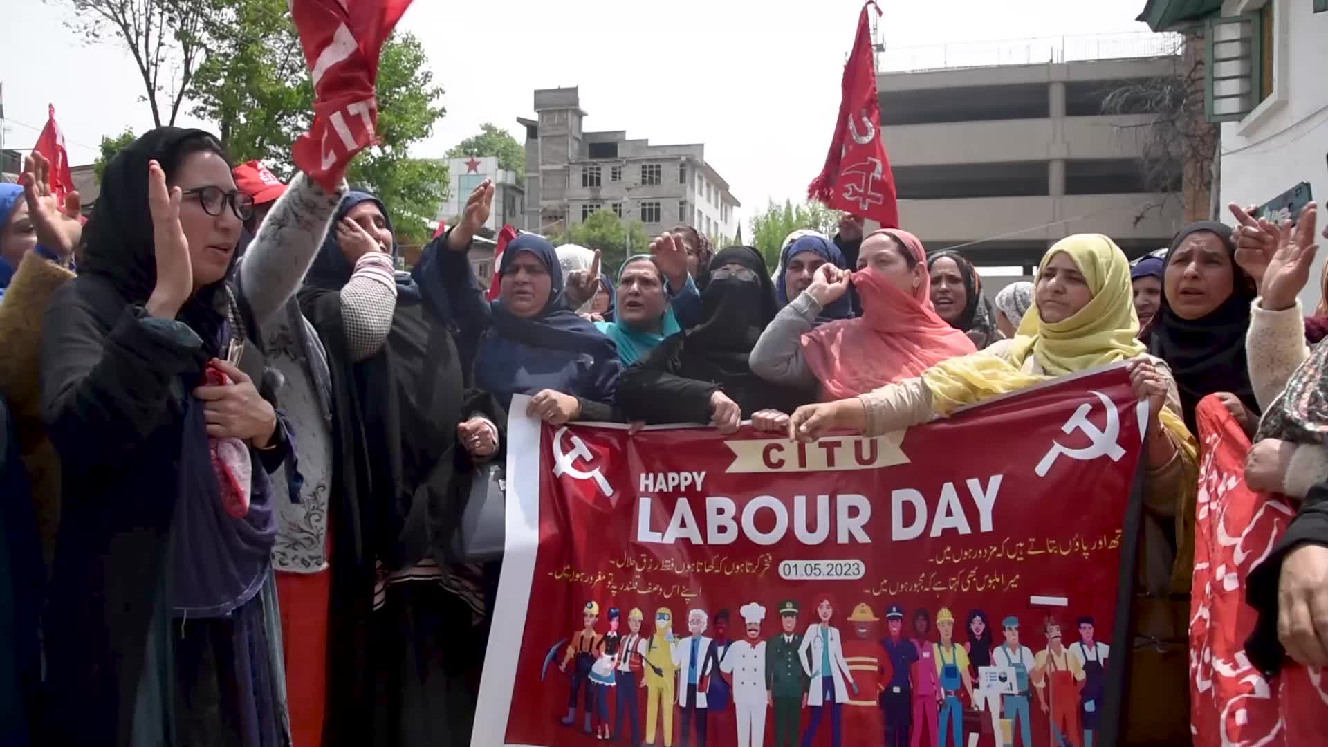 International Labour Day in Srinagar, Jammu and Kashmir, India.