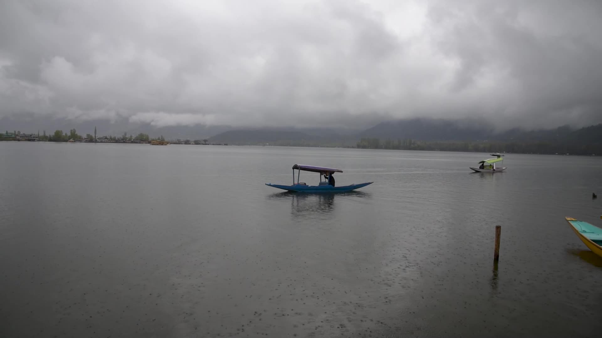 Rains in Srinagar, India