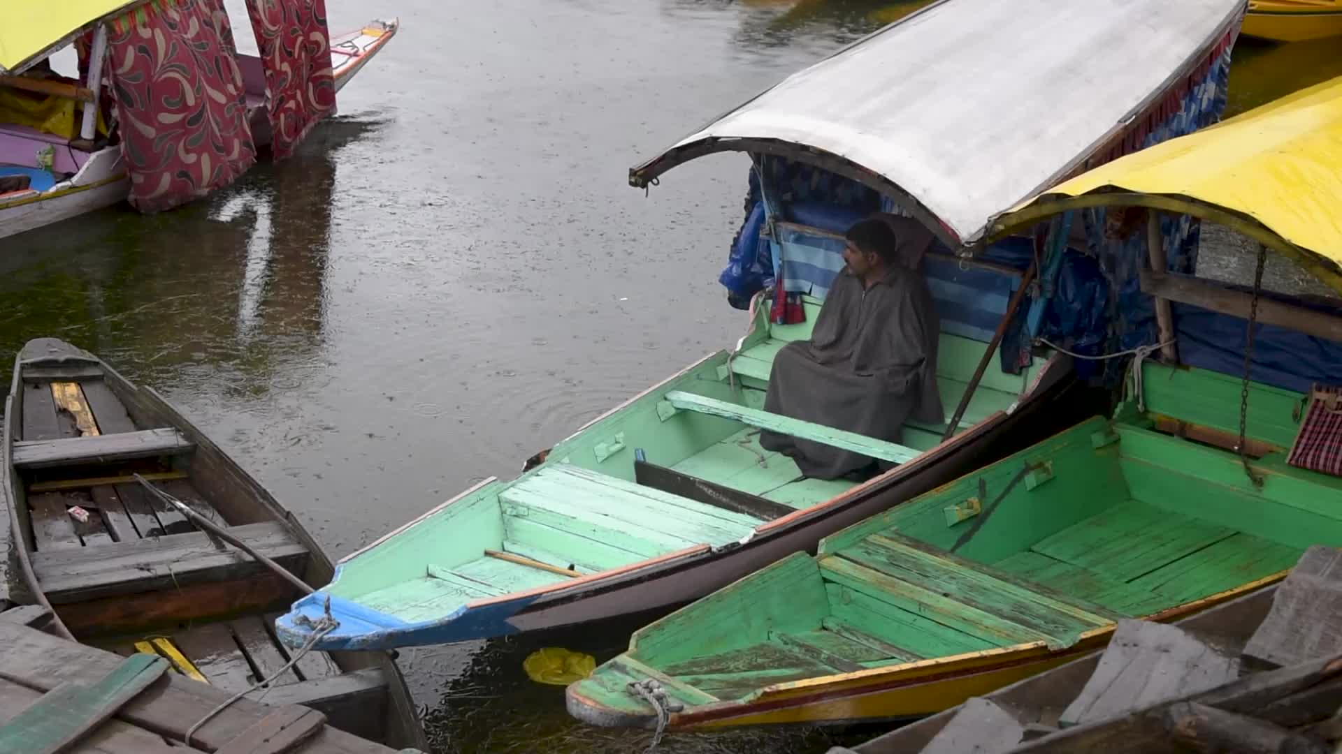 Rains in Srinagar, India