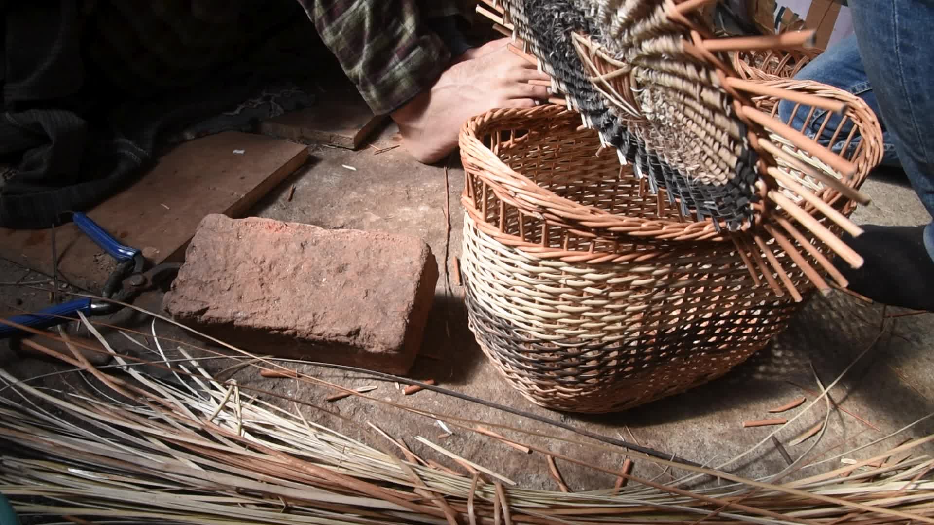 Willow wicker craft in Kashmir.