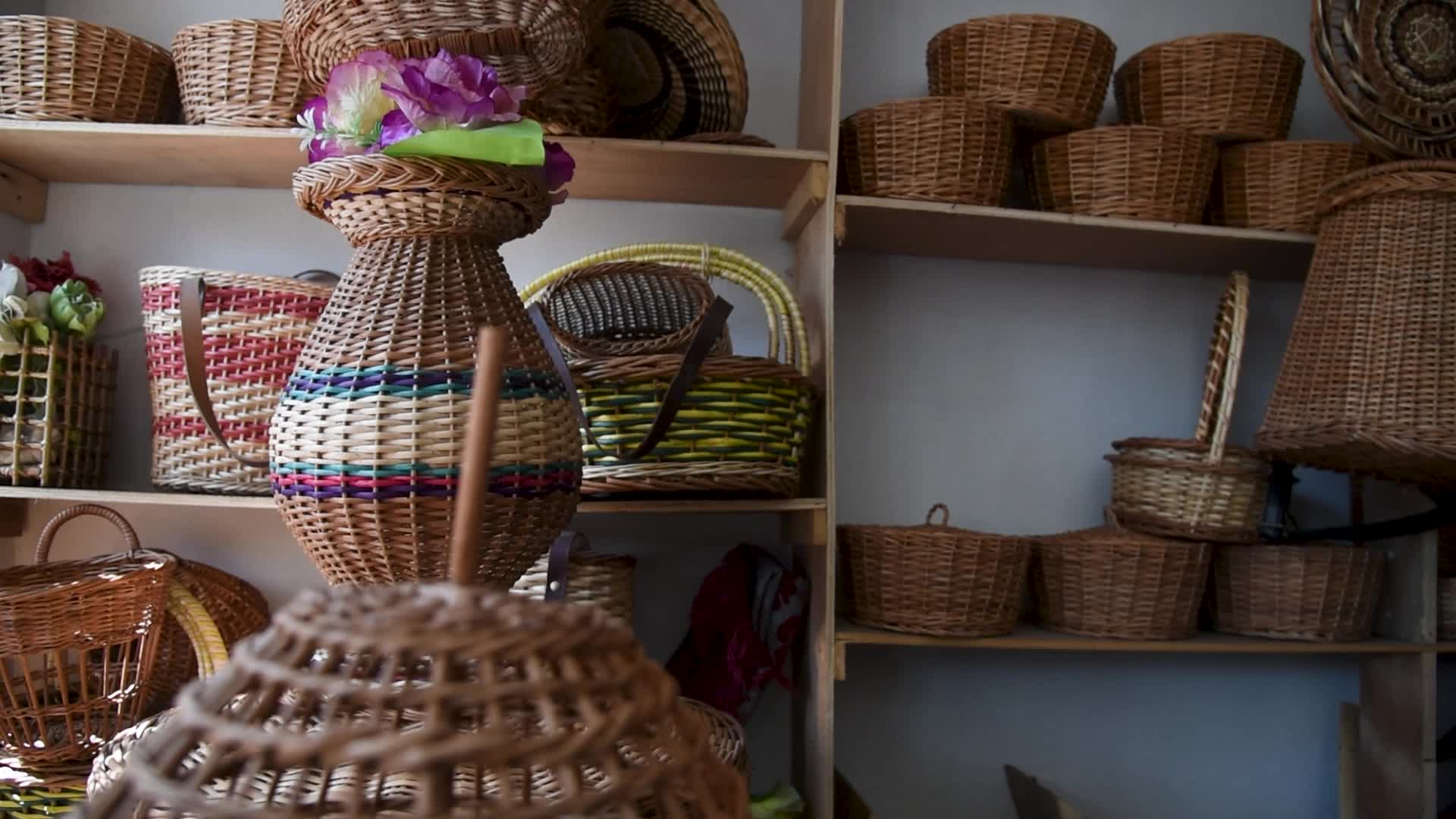 Willow wicker craft in Kashmir.