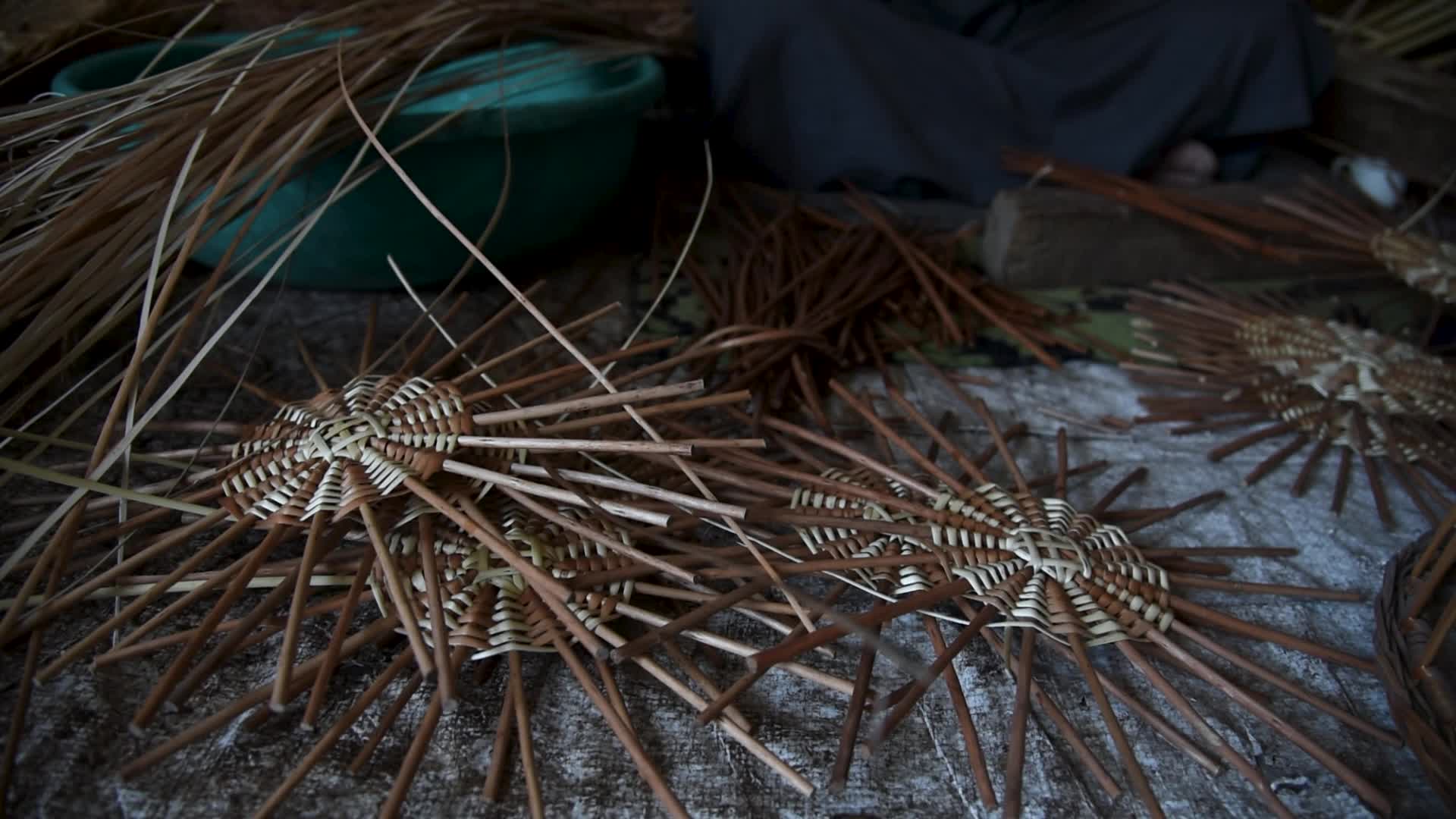 Willow wicker craft in Kashmir.