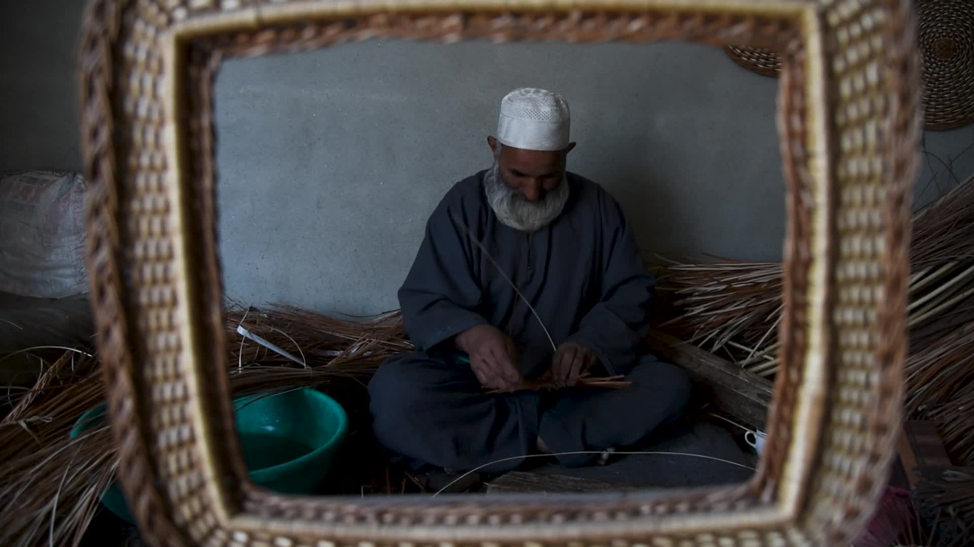 Willow wicker craft in Kashmir.