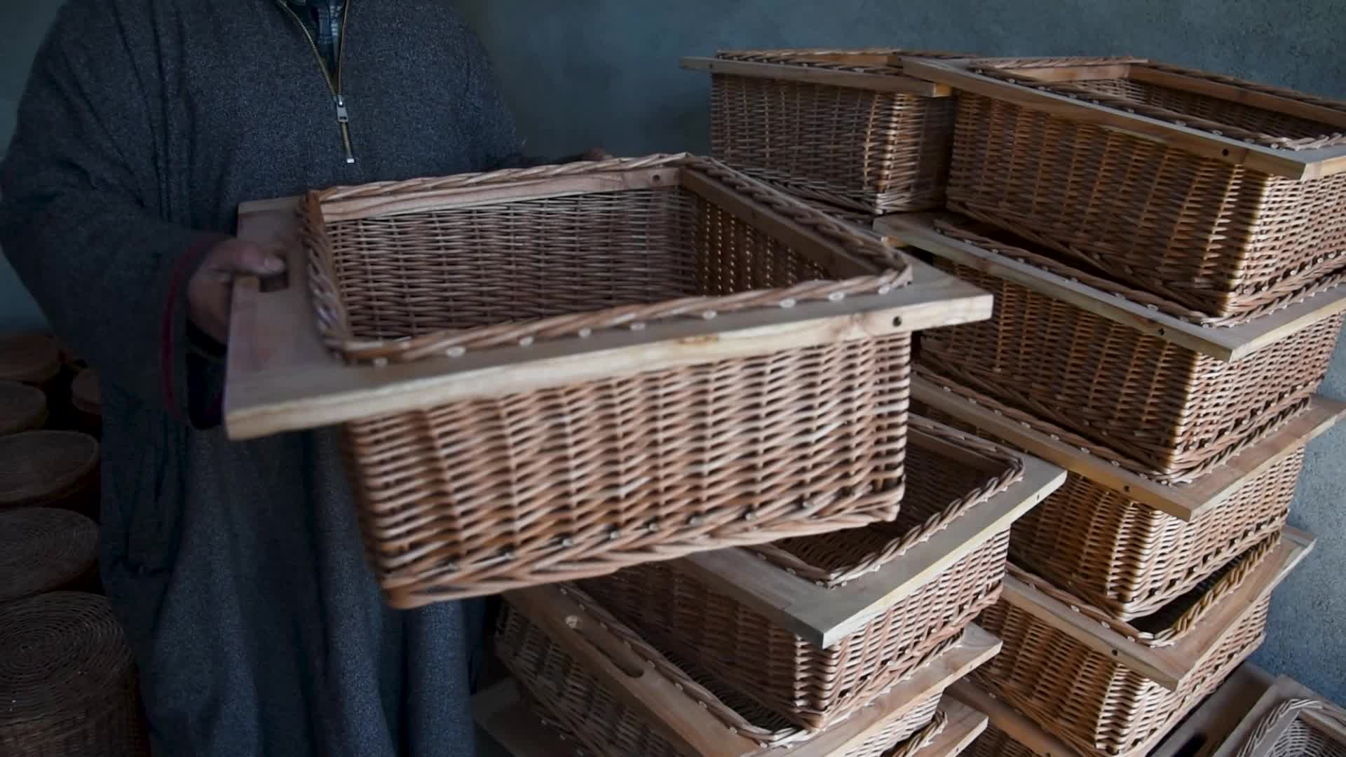 Willow wicker craft in Kashmir.