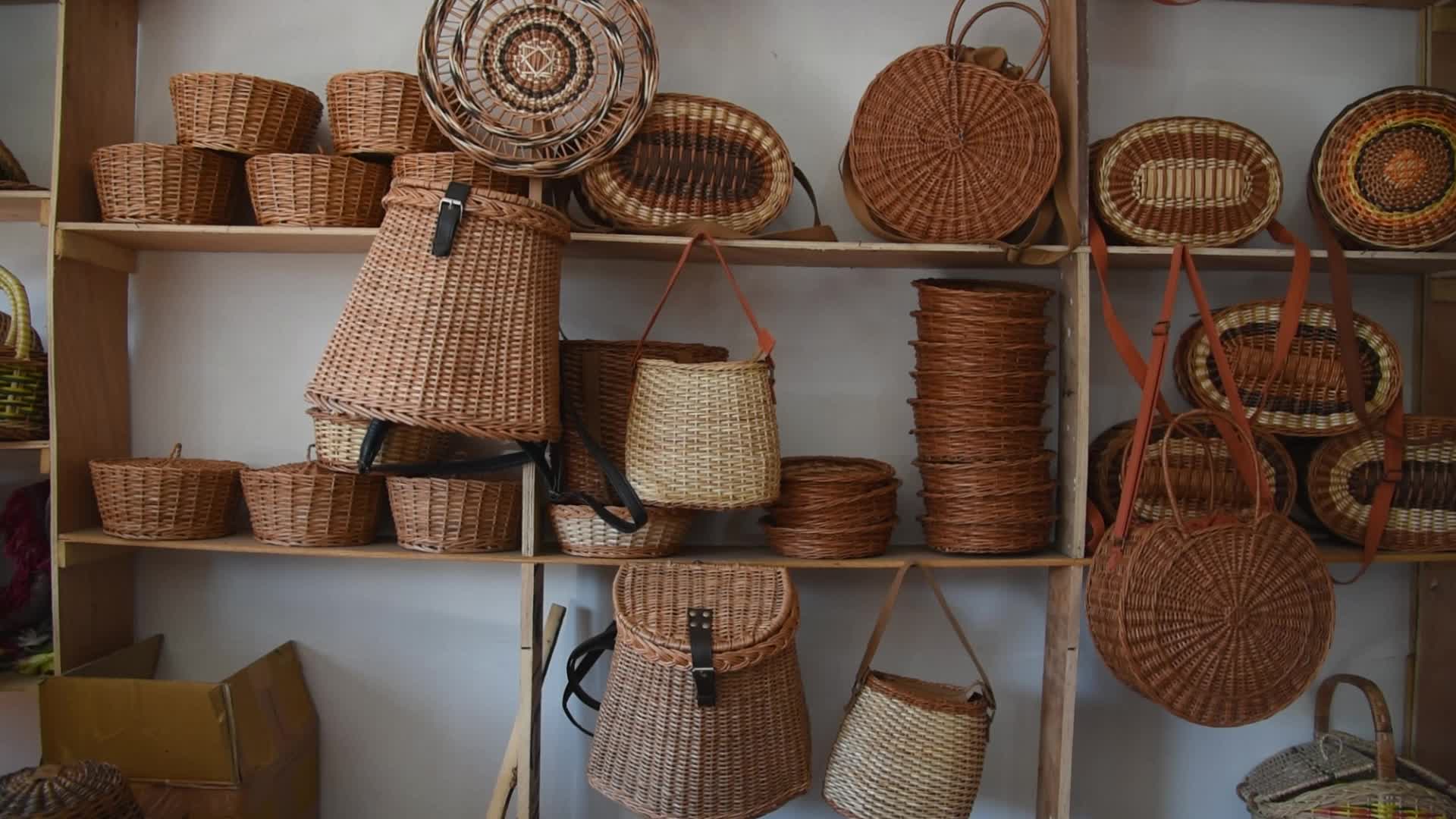 Willow wicker craft in Kashmir.