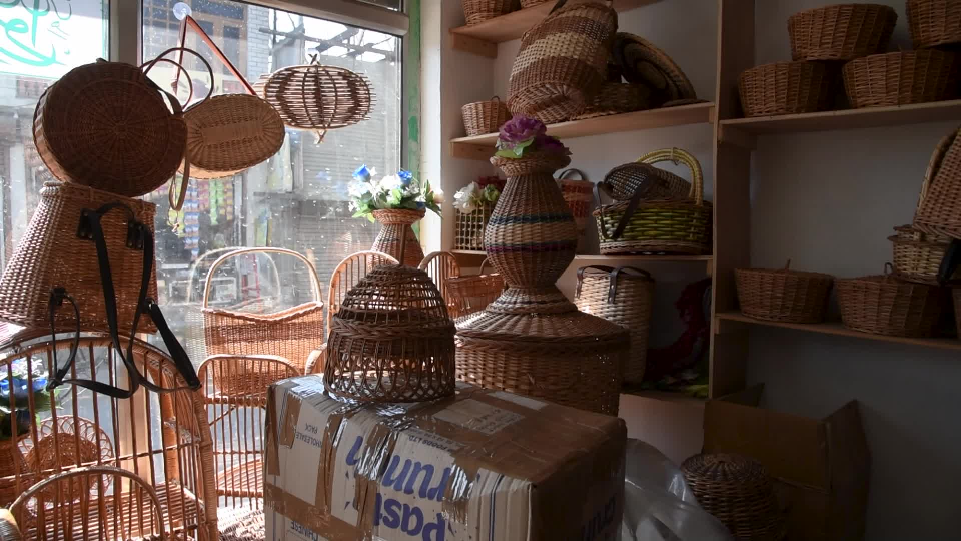 Willow wicker craft in Kashmir.