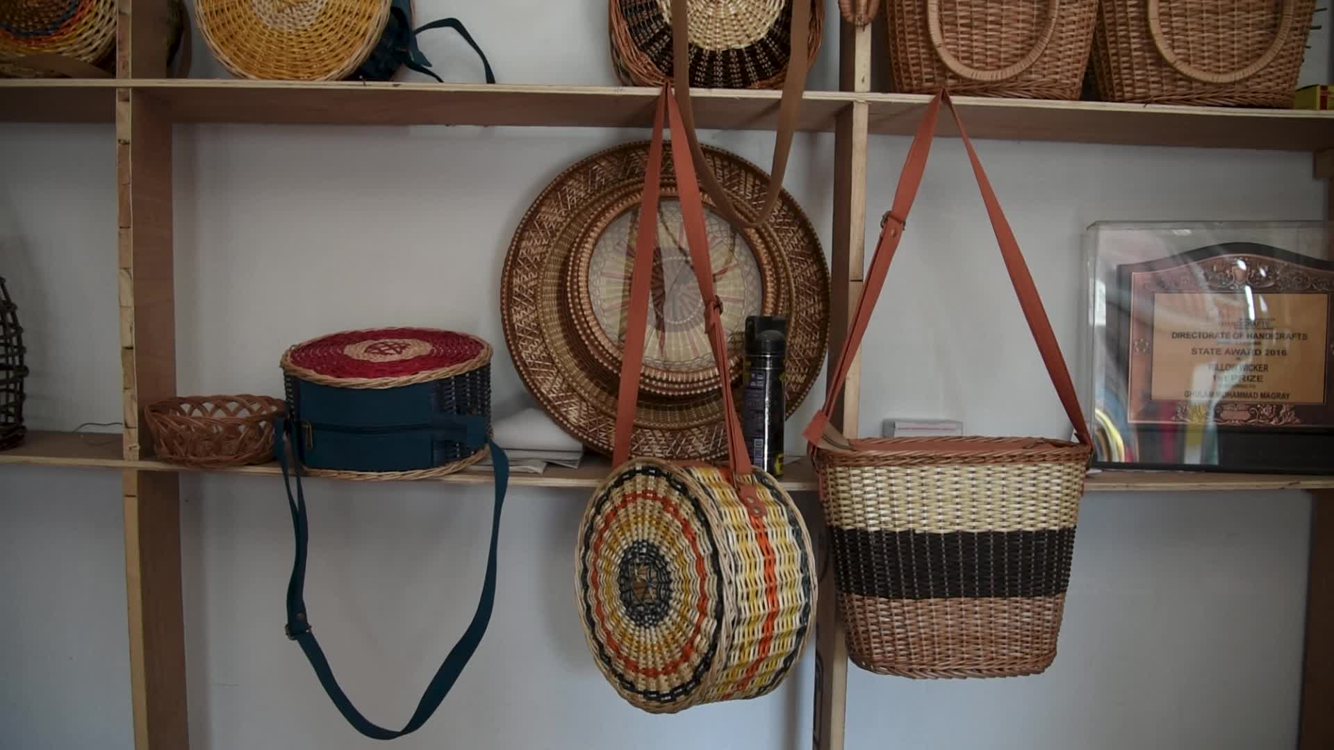 Willow wicker craft in Kashmir.