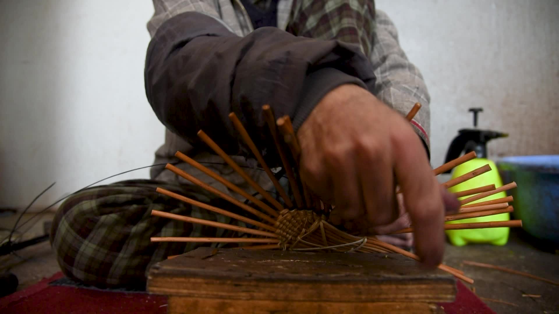 Willow wicker craft in Kashmir.