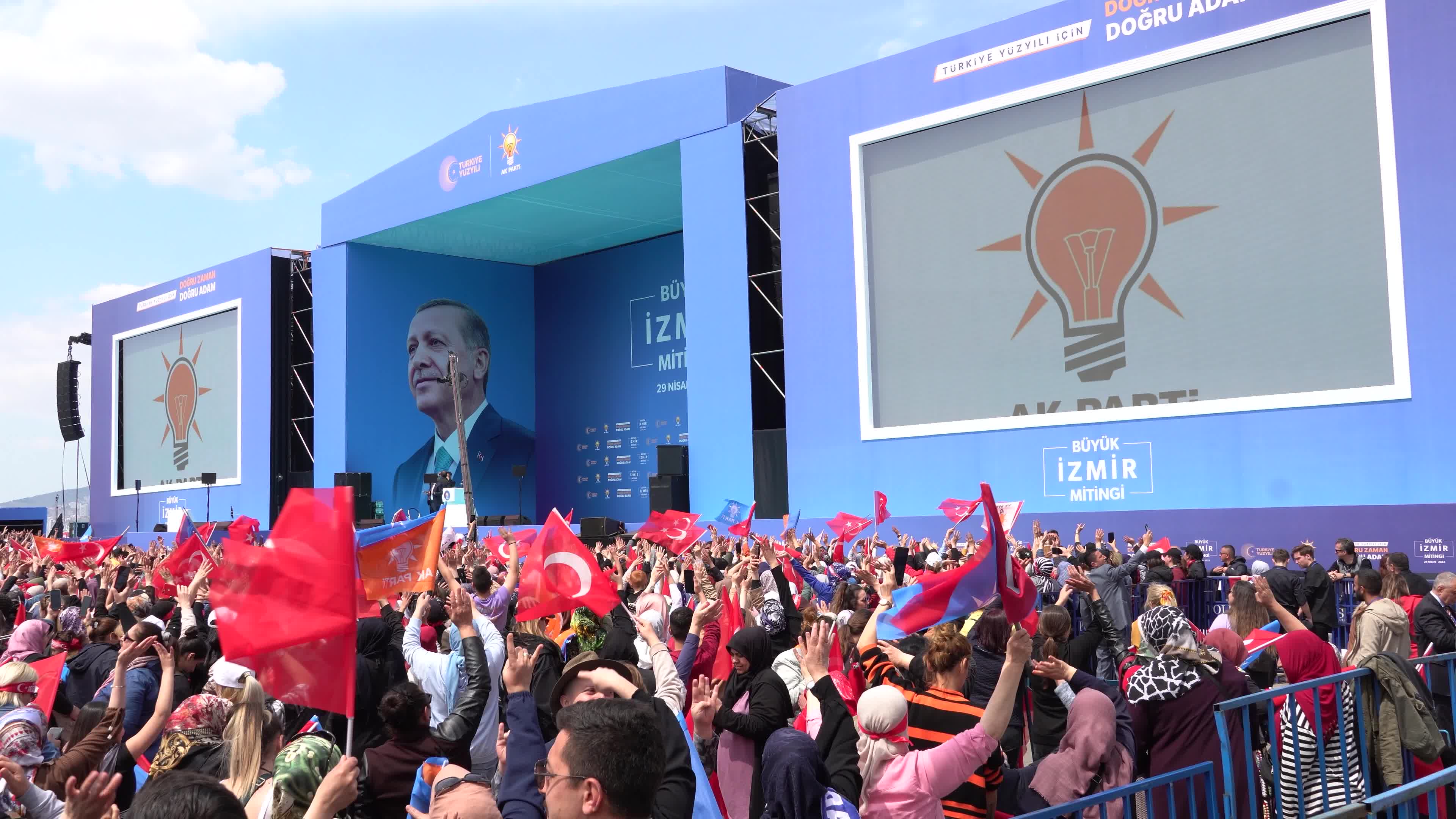 Turkish President Recep Tayyip Erdogan general elections campaign rally, Izmir, Turkey - 29 Apr 2023
