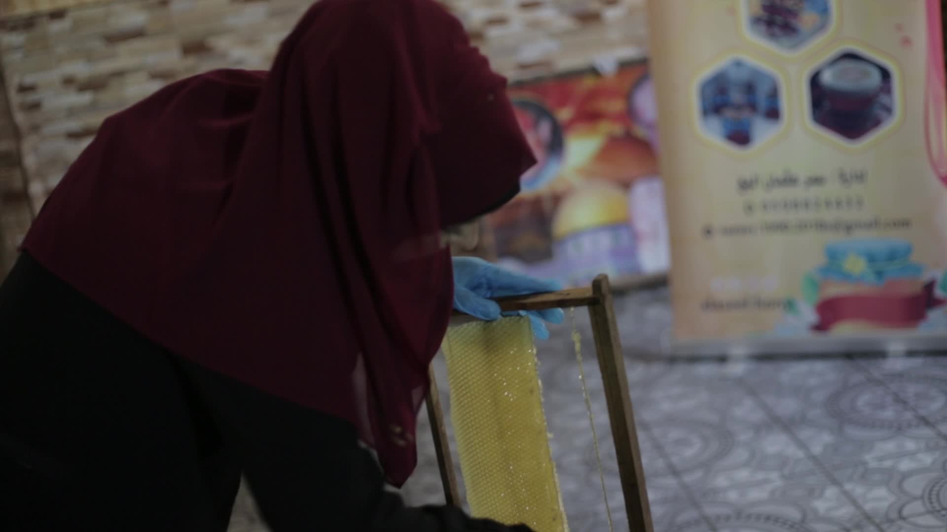 Honey harvest season in Gaza