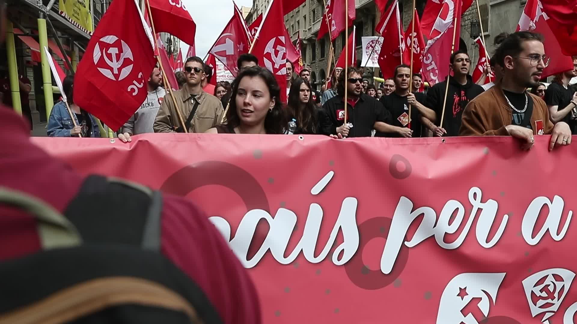 Workers Day demonstration in Barcelona
