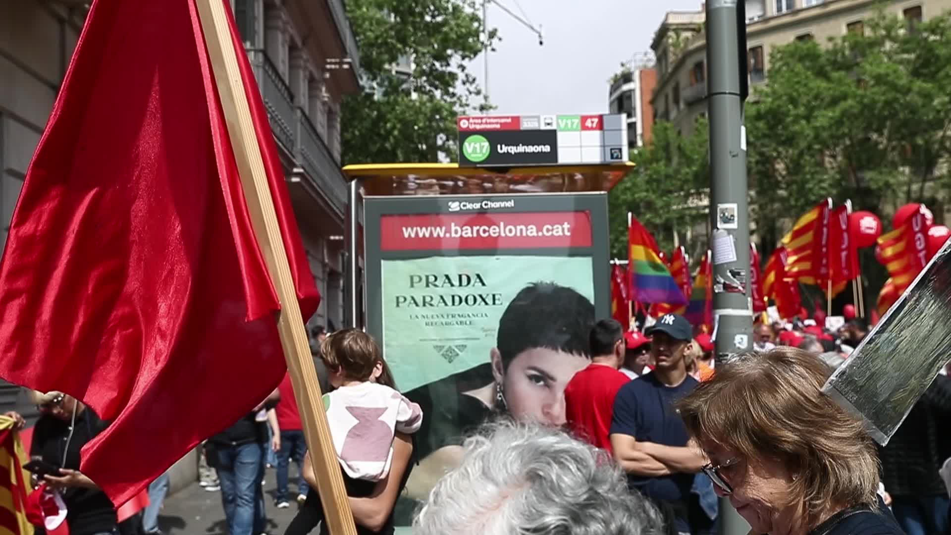 Workers Day demonstration in Barcelona