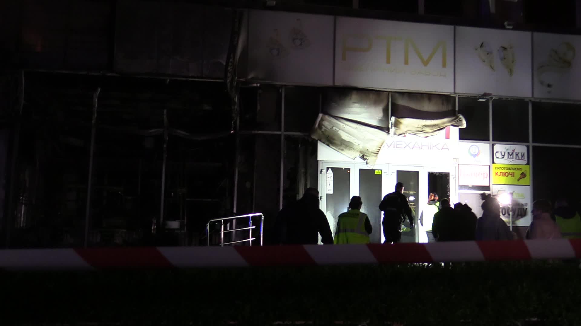 A building damaged by shooted down drone in Kyiv, amid Russia's attack on Ukraine.