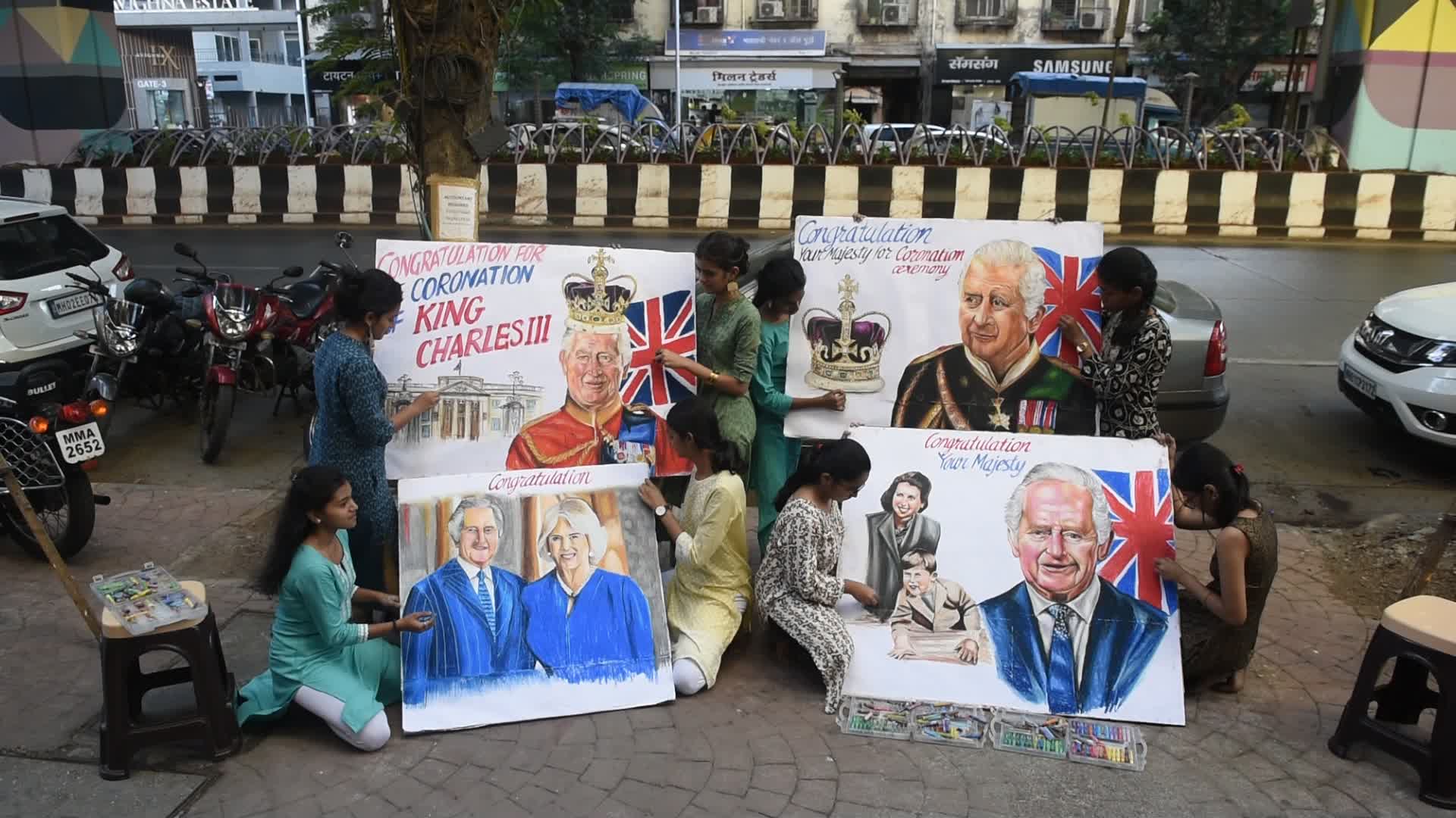 King Charles III Coronation Poster Painting In Mumbai