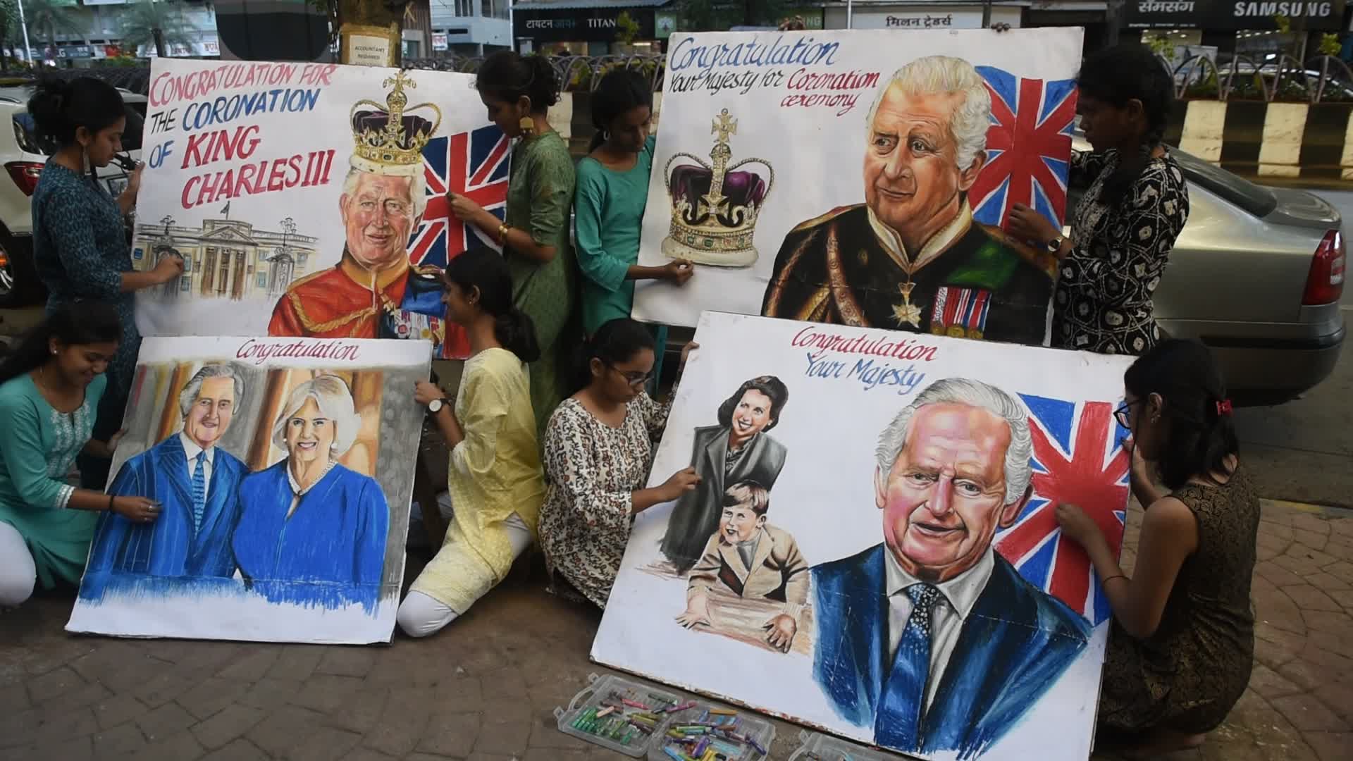 King Charles III Coronation Poster Painting In Mumbai