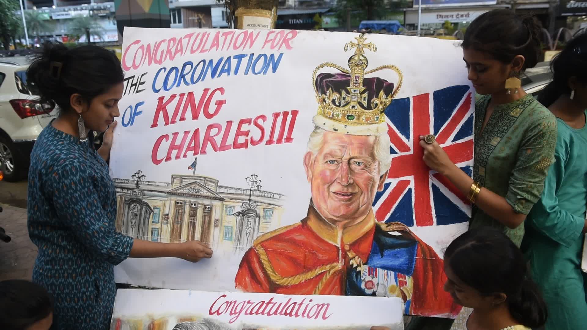 King Charles III Coronation Poster Painting In Mumbai