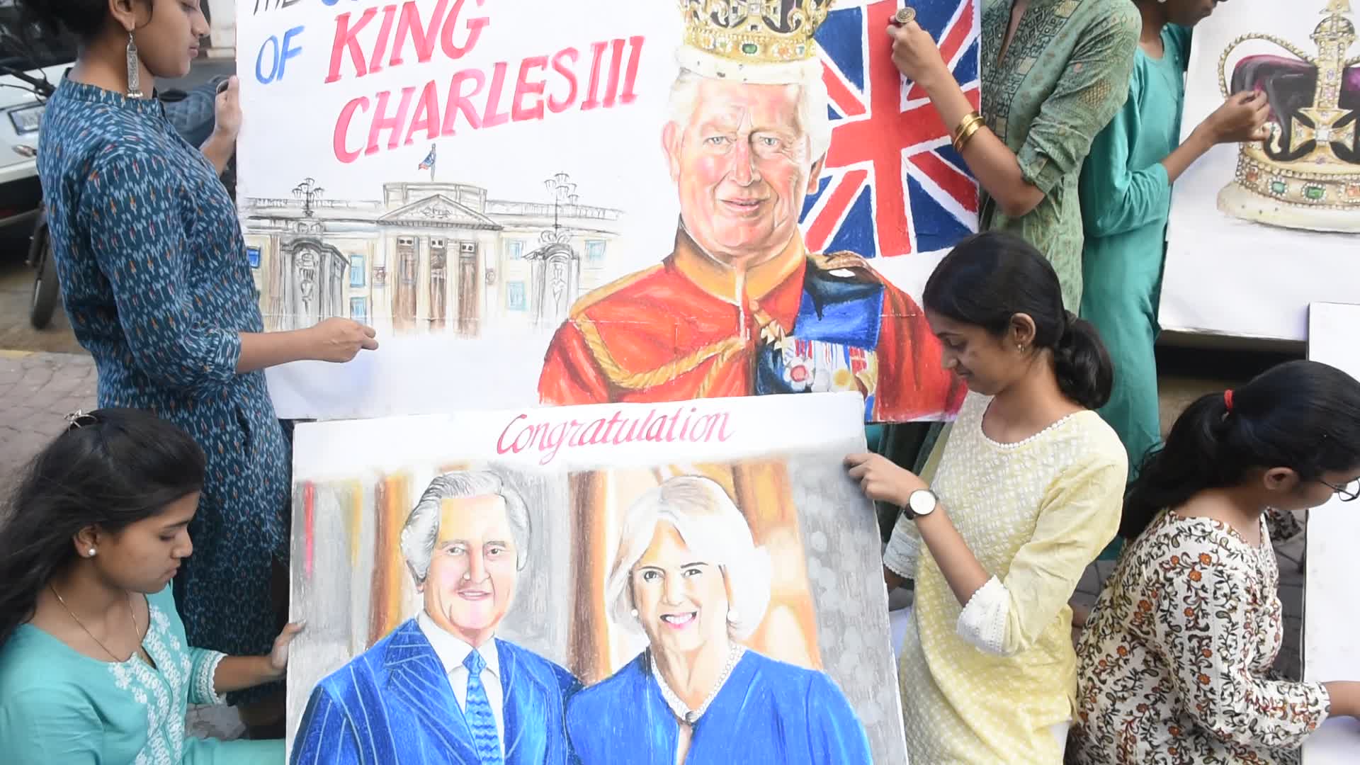 King Charles III Coronation Poster Painting In Mumbai